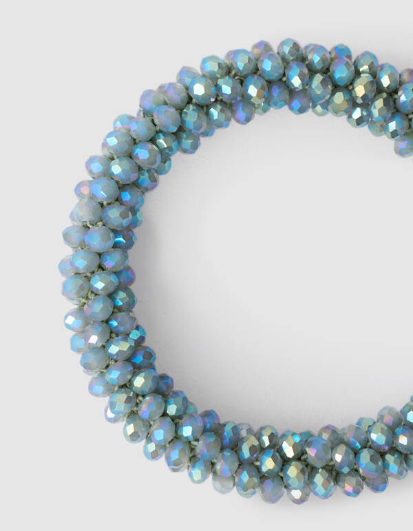 Beaded Haarelastiek Grijs SHOEBY ACCESSOIRES