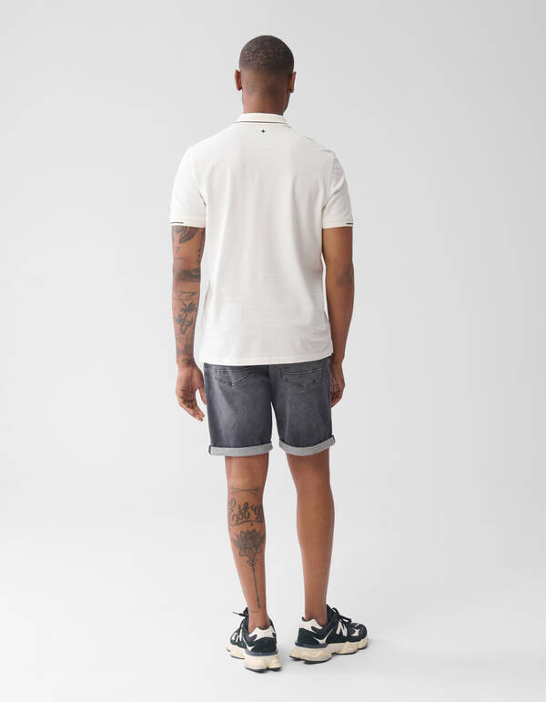 Pique Polo Gebroken Wit SHOEBY MEN