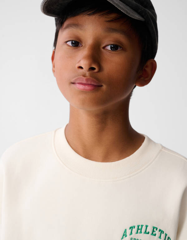 Athletic Artwork Sweater Gebroken Wit SHOEBY BOYS