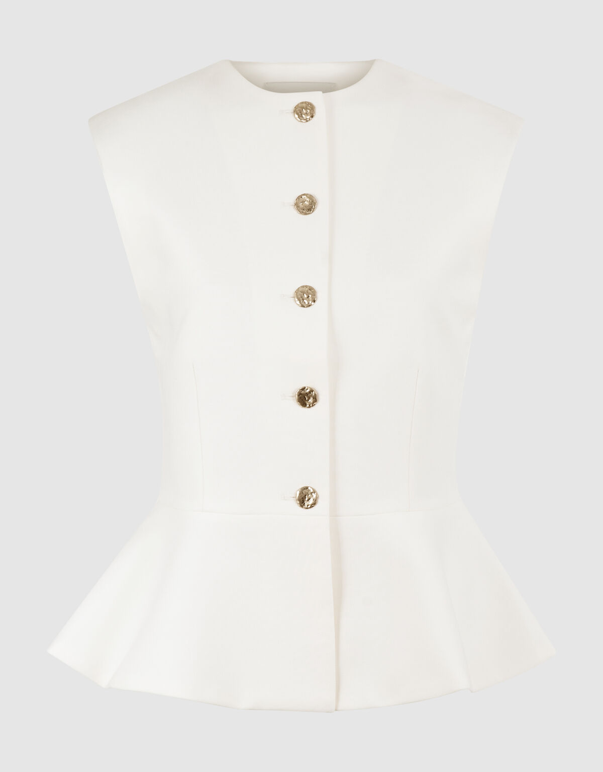 Peplum Gilet Wit SHOEBY WOMEN