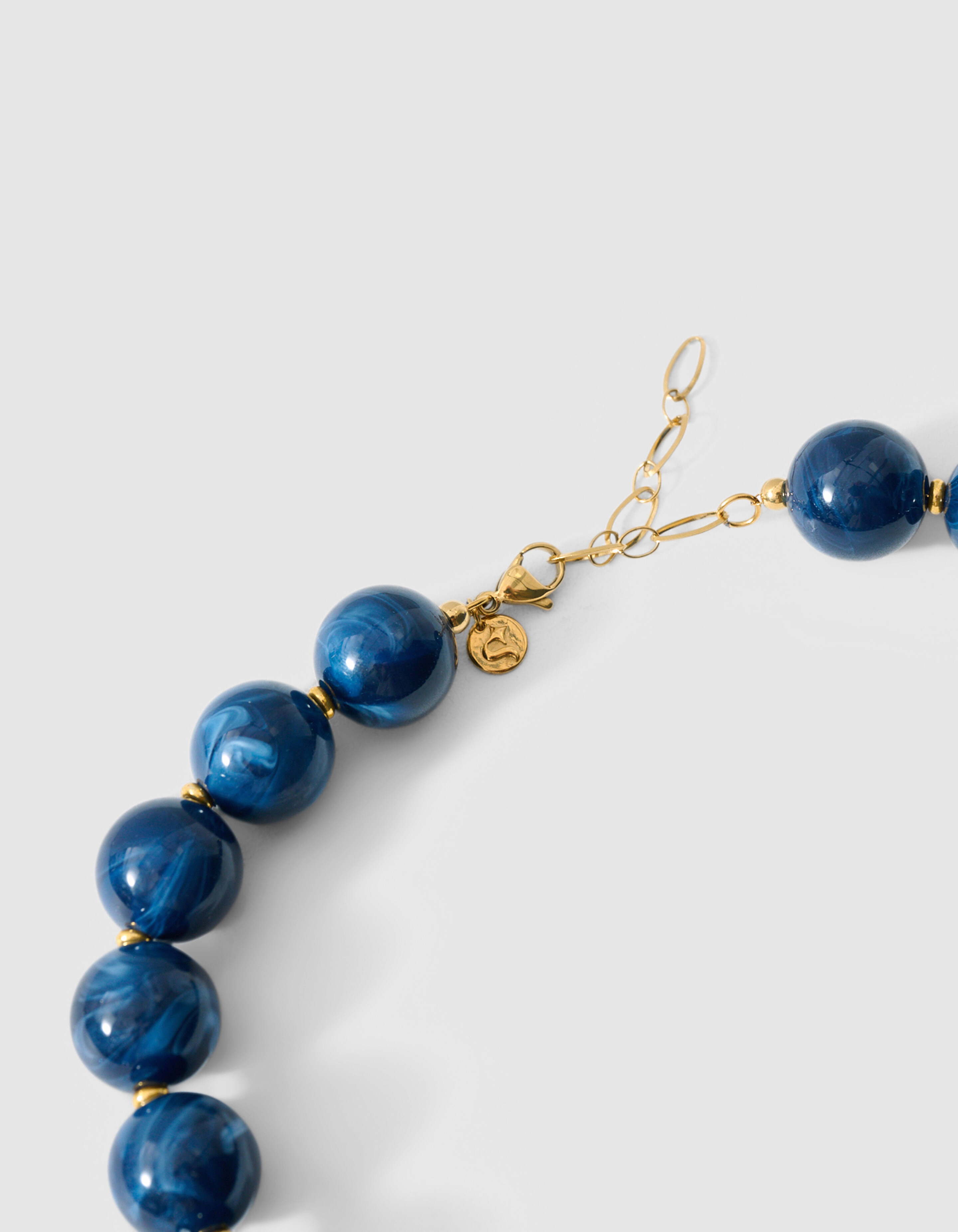 Beaded Charm Ketting Donkerblauw SHOEBY ACCESSOIRES