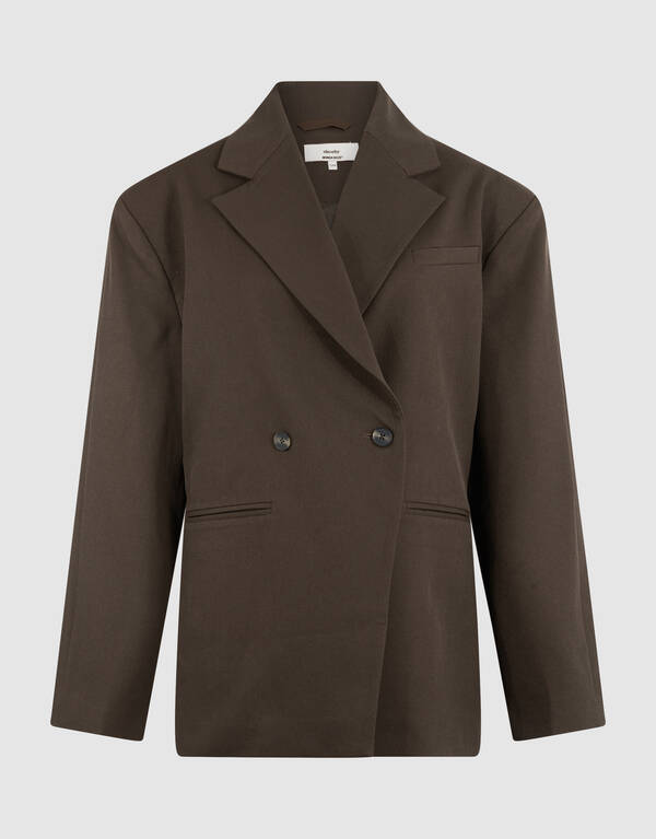 Getaillerde Blazer Donkerbruin By Monica SHOEBY WOMEN