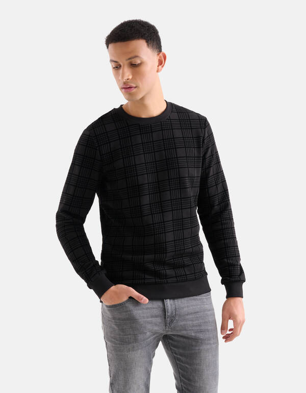 Velvet Ruiten Sweater Zwart SHOEBY MEN