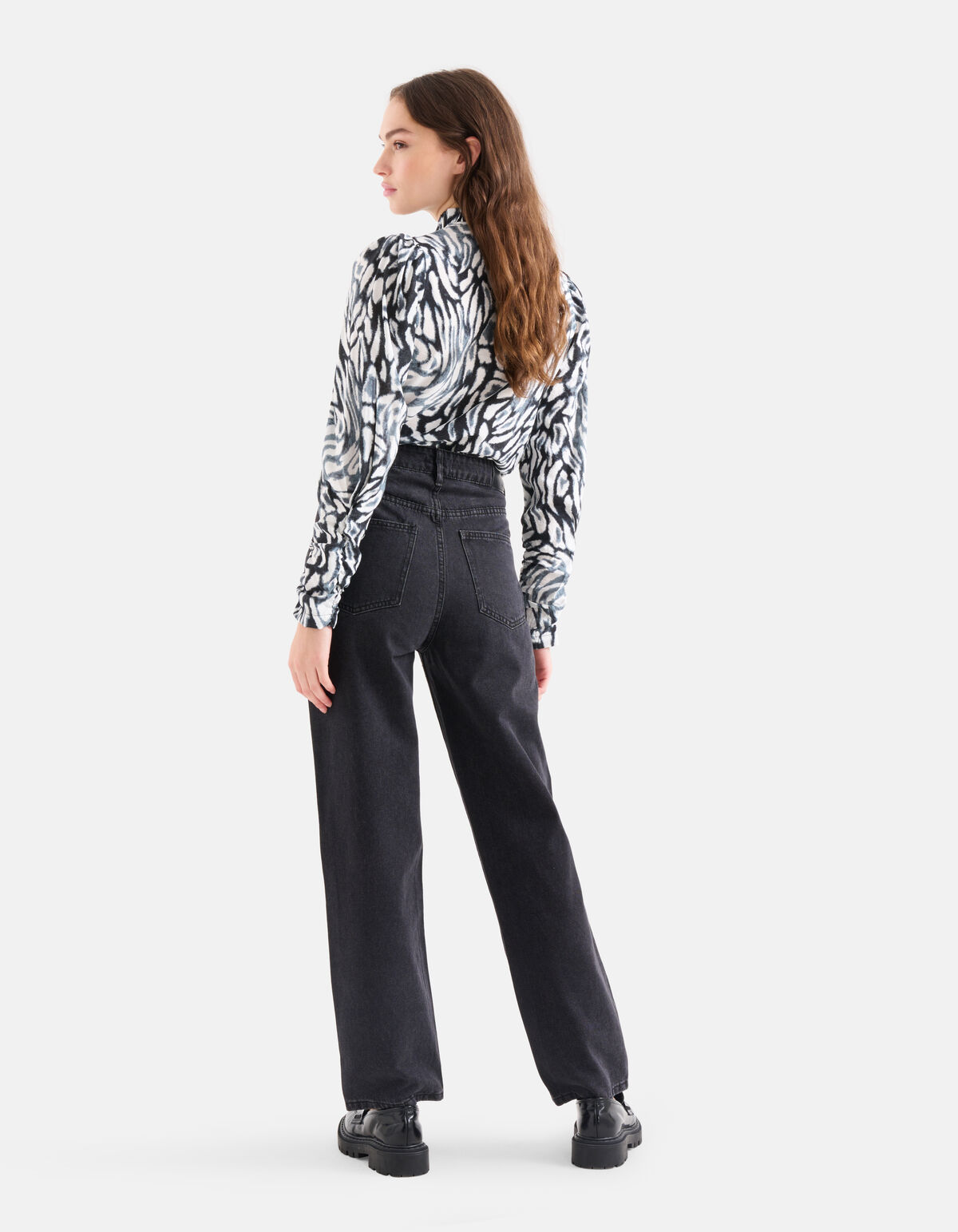 Puffy Sleeve Top Print SHOEBY WOMEN