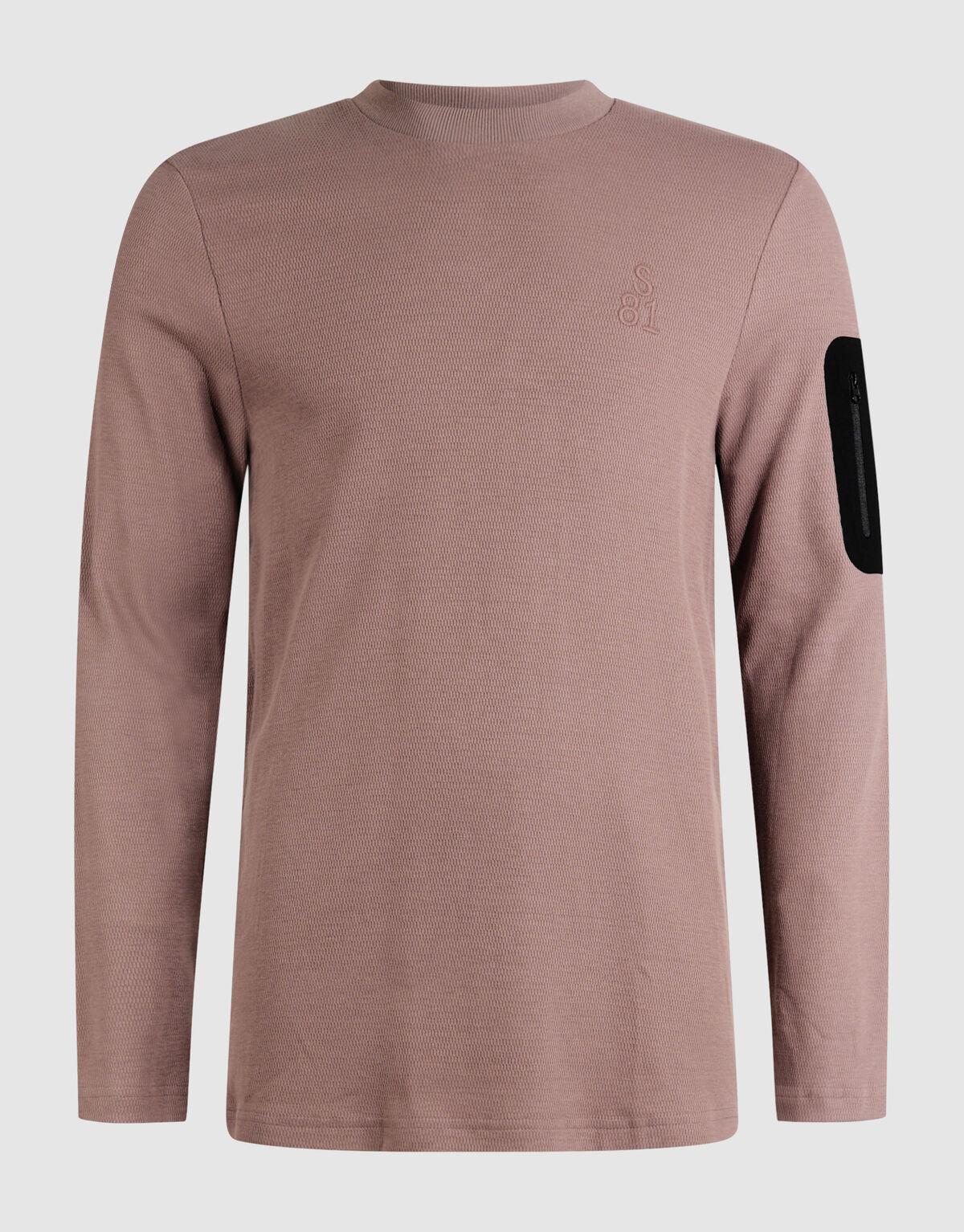 Structuur Pocket T-shirt Lichtbruin SHOEBY MEN