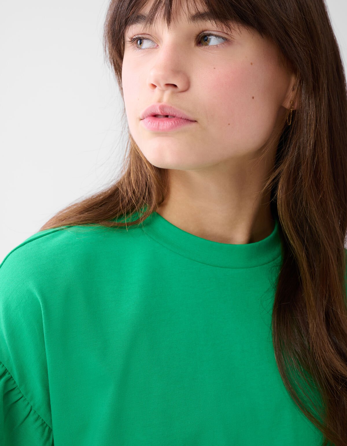 Ruffle T-shirt Groen SHOEBY GIRLS