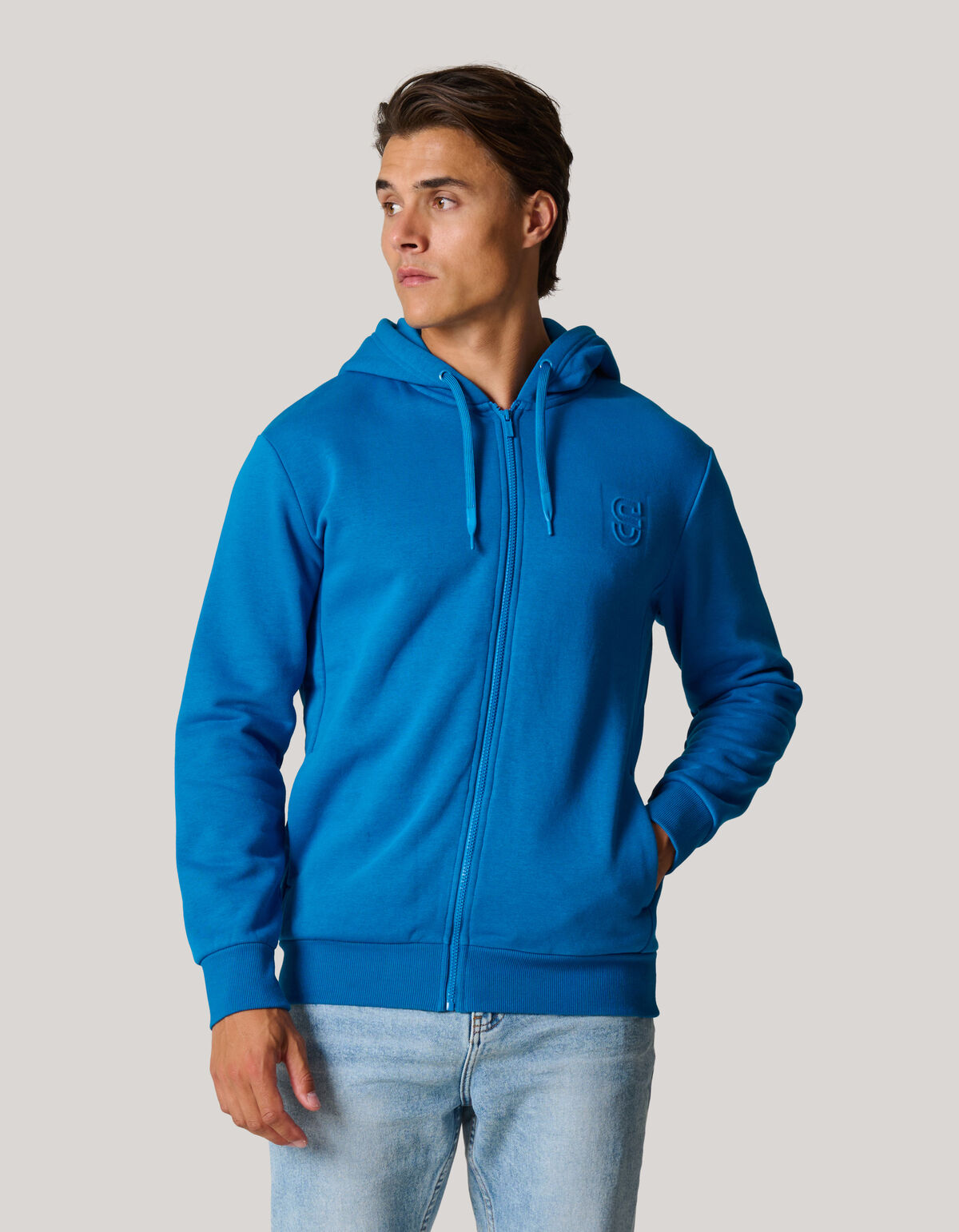 Zipper Hoodie Blauw SHOEBY MEN