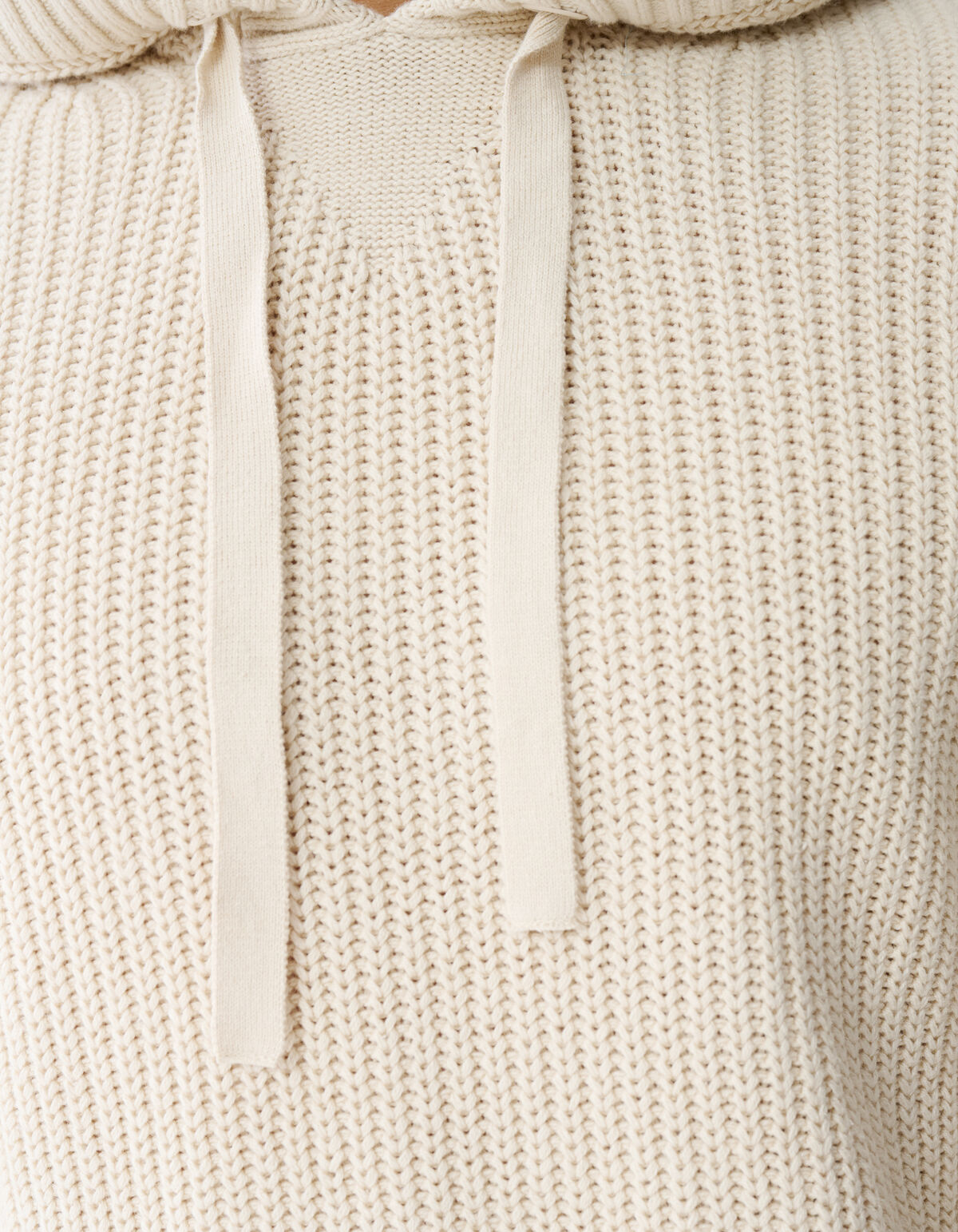 Knit Hoodie Gebroken Wit SHOEBY MEN