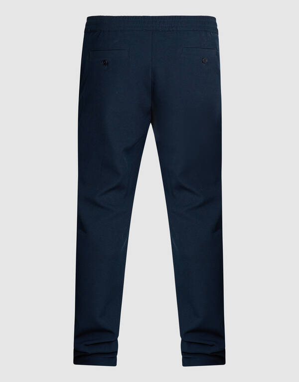 Twill Pintuck Broek Donkerblauw SHOEBY MEN