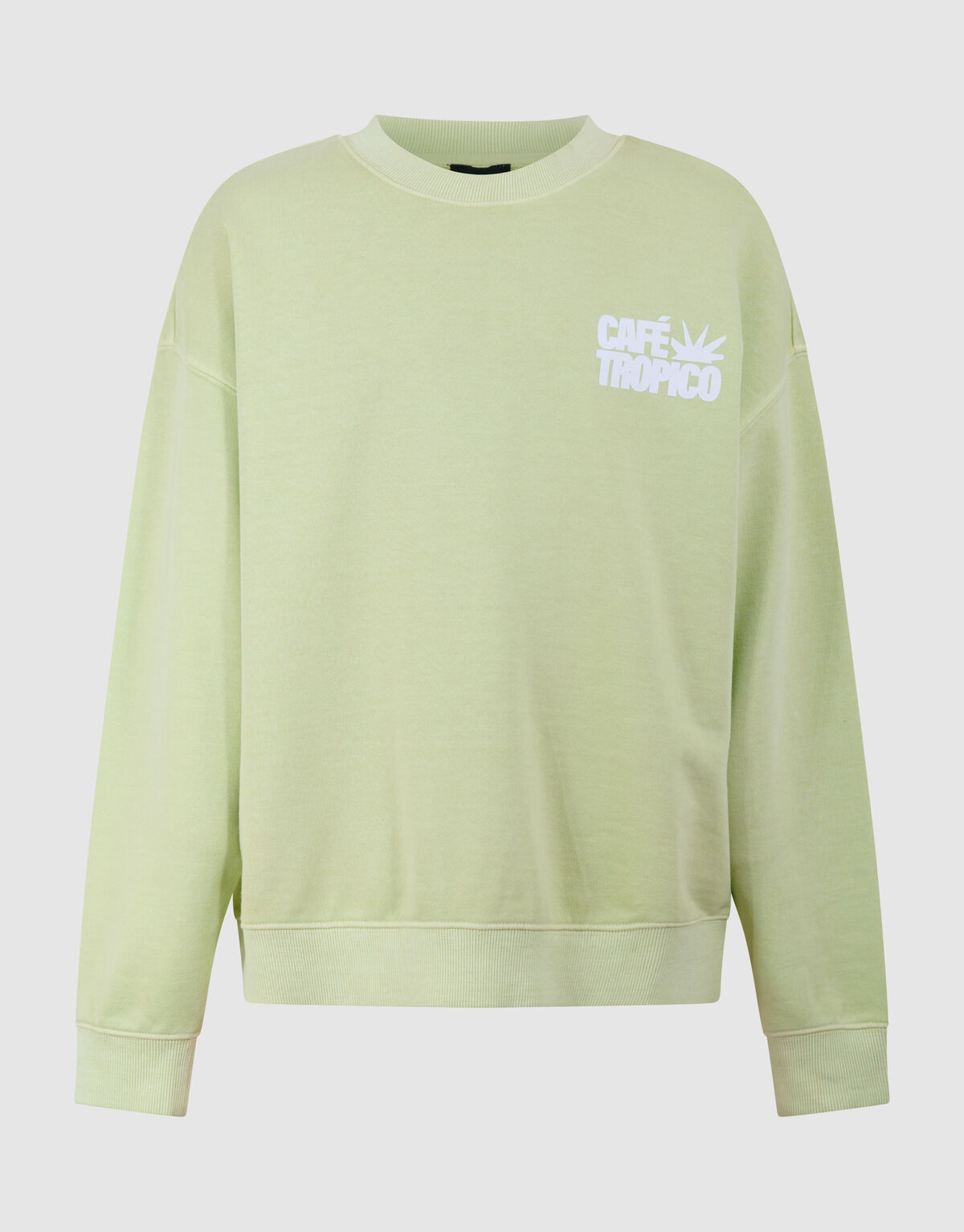 Caf&eacute; Tropico Artwork Sweater Lichtgroen SHOEBY BOYS