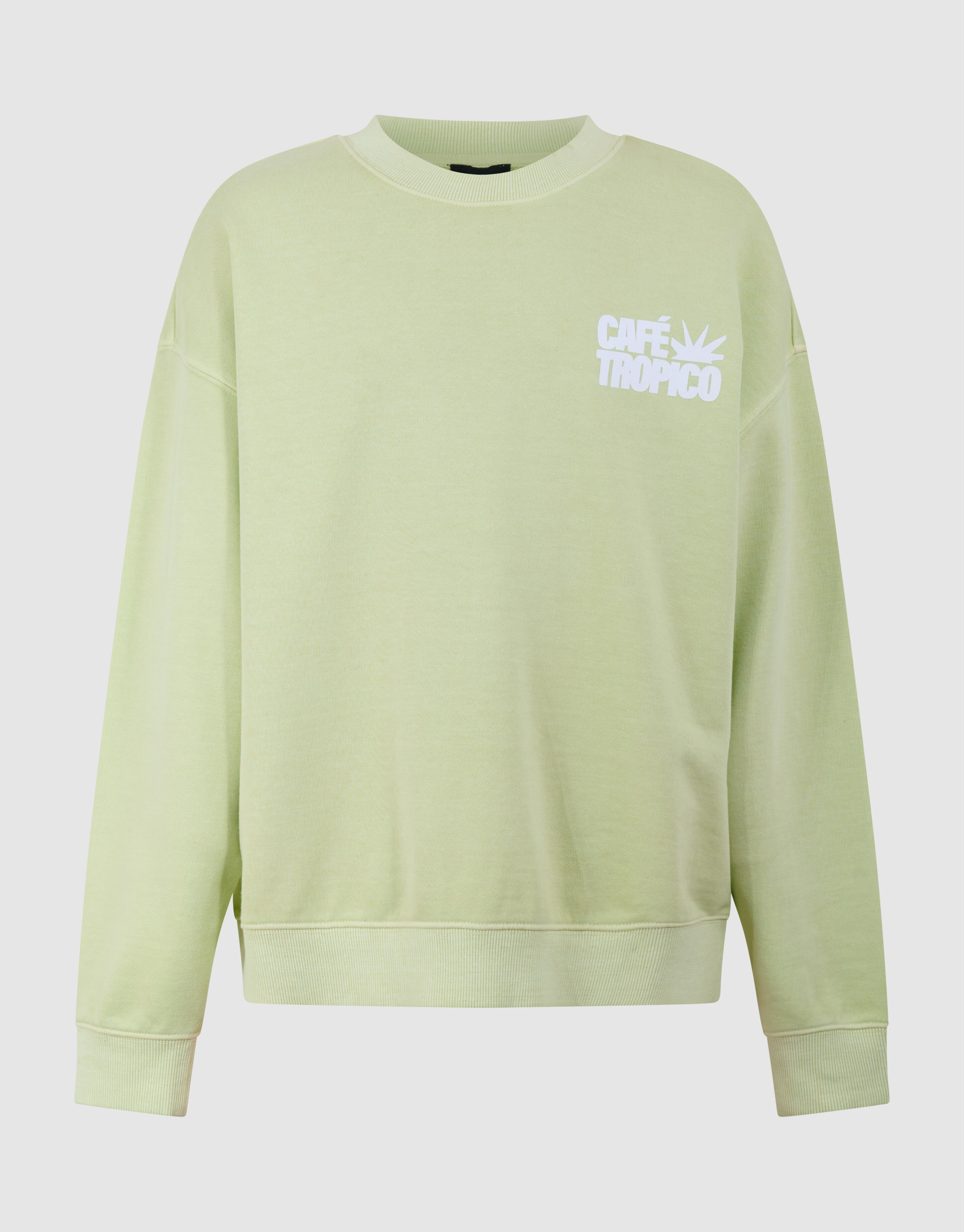 Caf&eacute; Tropico Artwork Sweater Lichtgroen SHOEBY BOYS