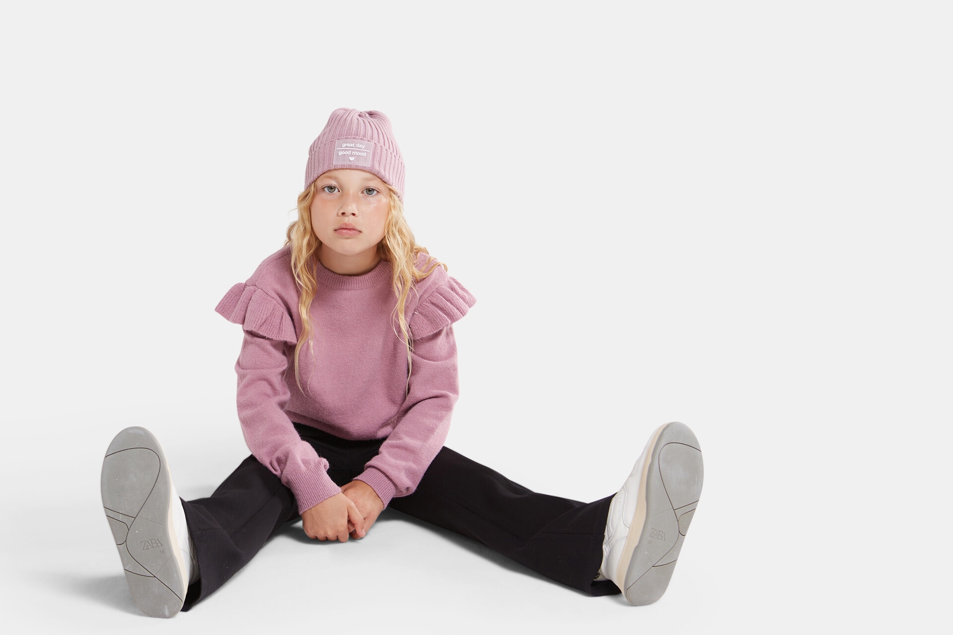 Shoulder Ruffle Pullover SHOEBY GIRLS