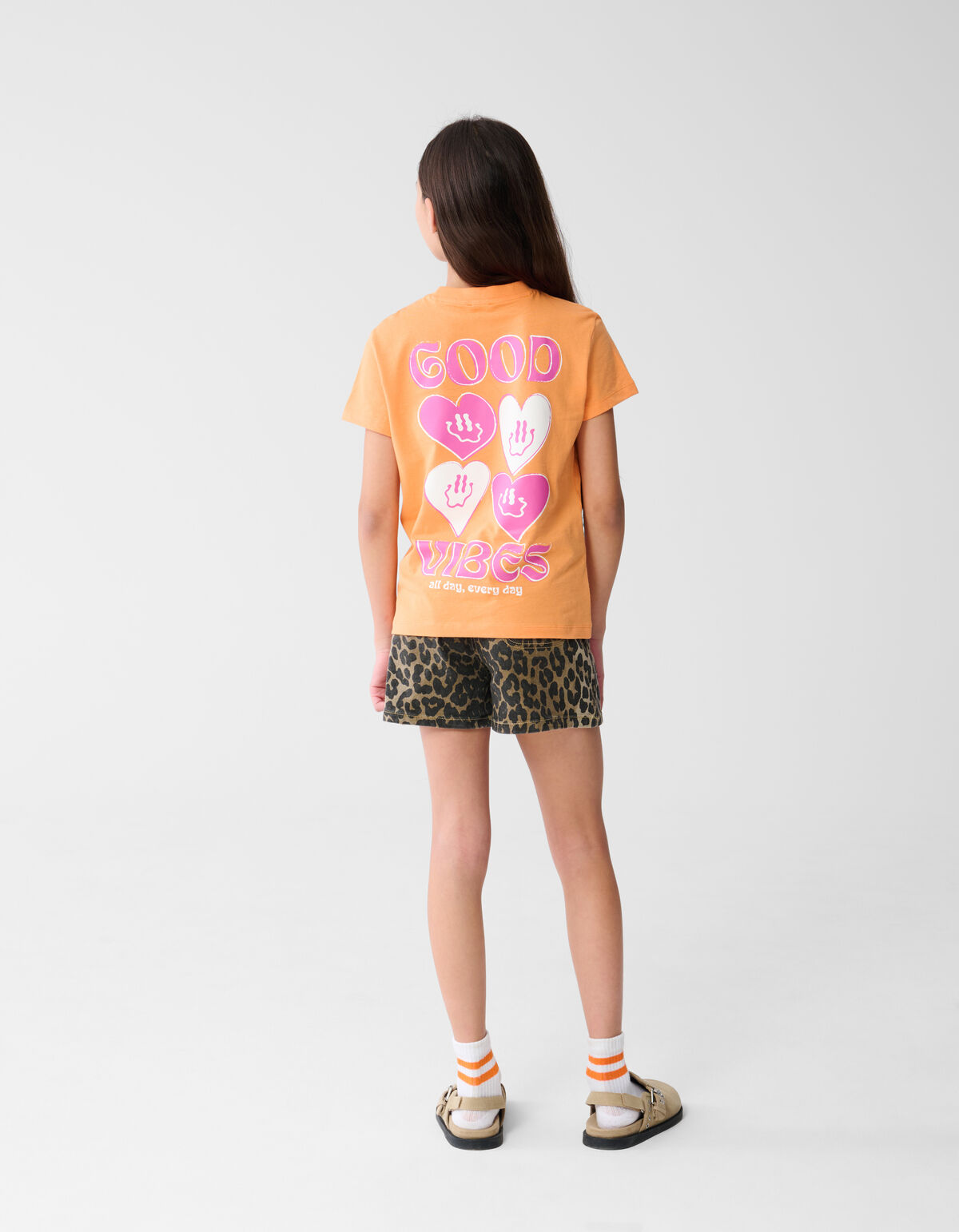 Good Vibes T-shirt Oranje SHOEBY GIRLS