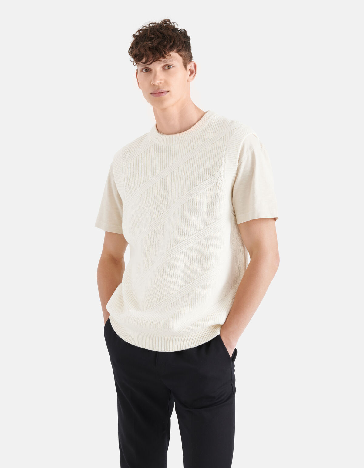 Diagonal Spencer Gebroken Wit SHOEBY MEN