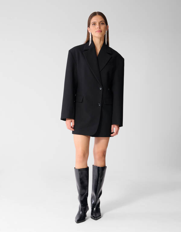 Oversized Blazer Jurk Zwart SHOEBY WOMEN