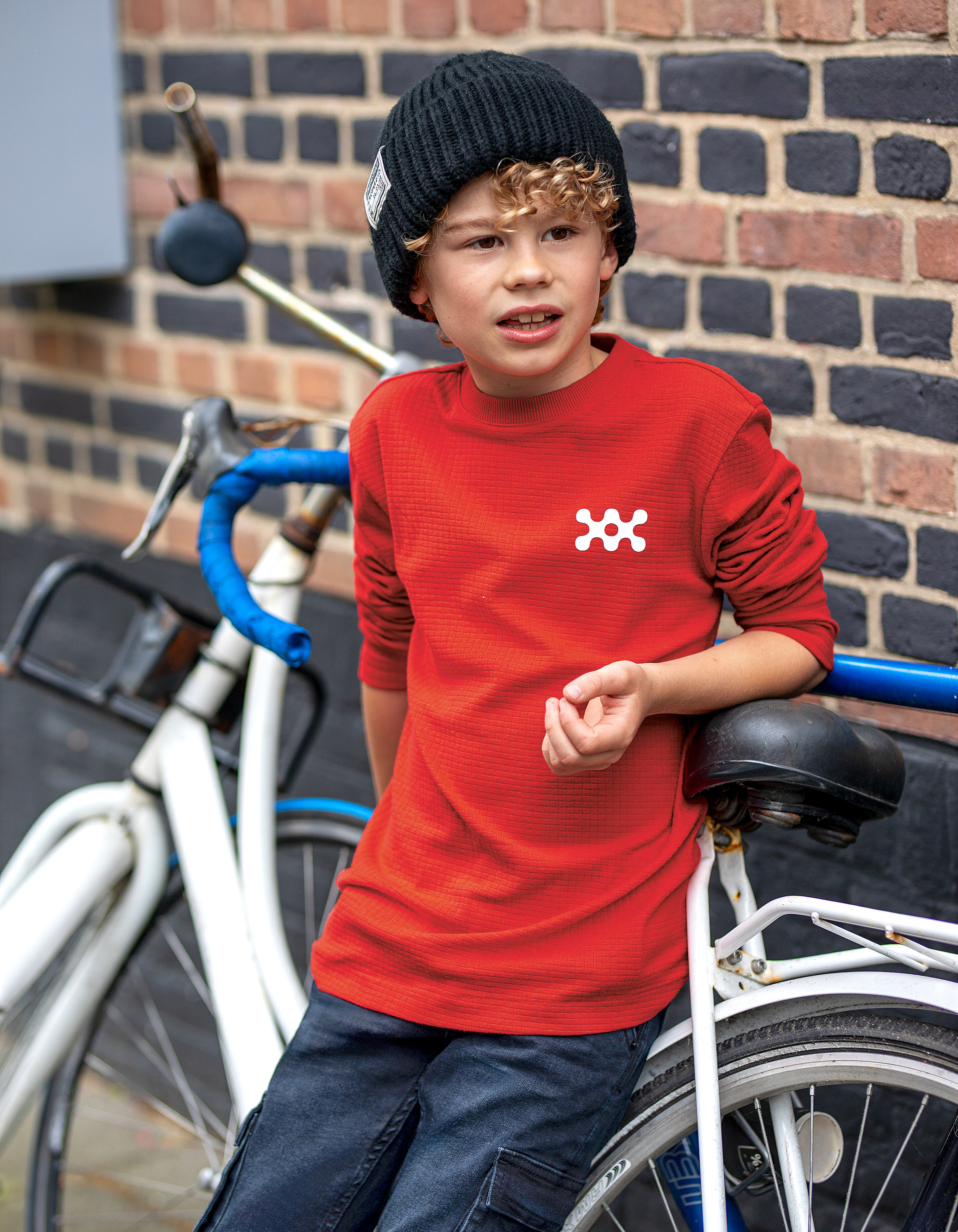 Structuur Longsleeve Rood SHOEBY BOYS