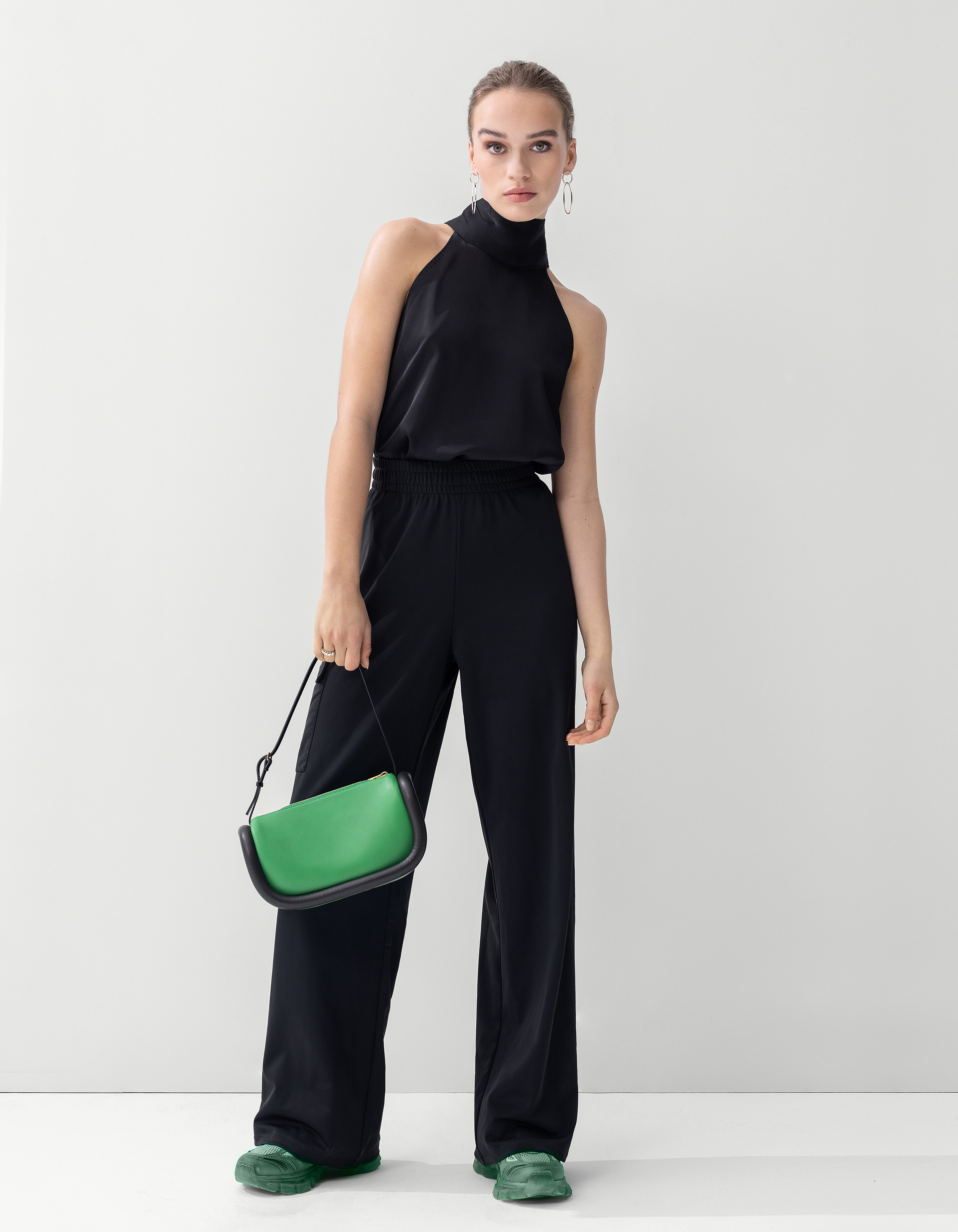 Satijnen Halter Top Zwart By Mieke SHOEBY WOMEN