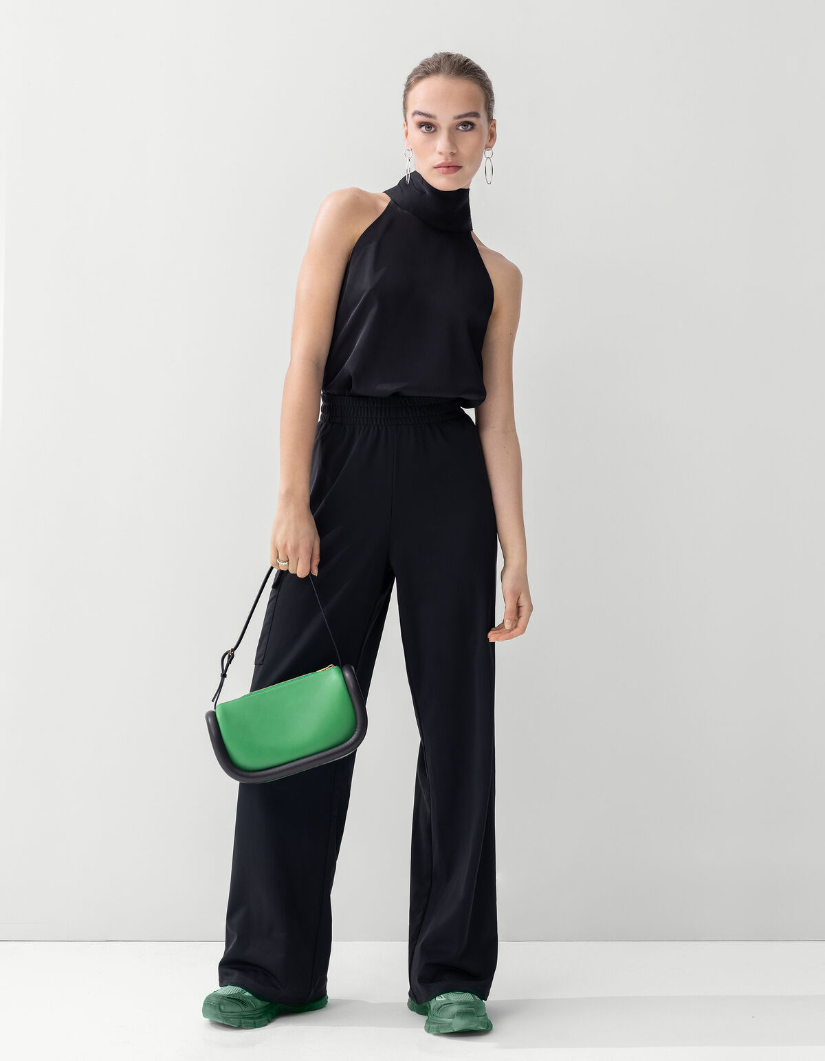 Satijnen Halter Top Zwart By Mieke SHOEBY WOMEN