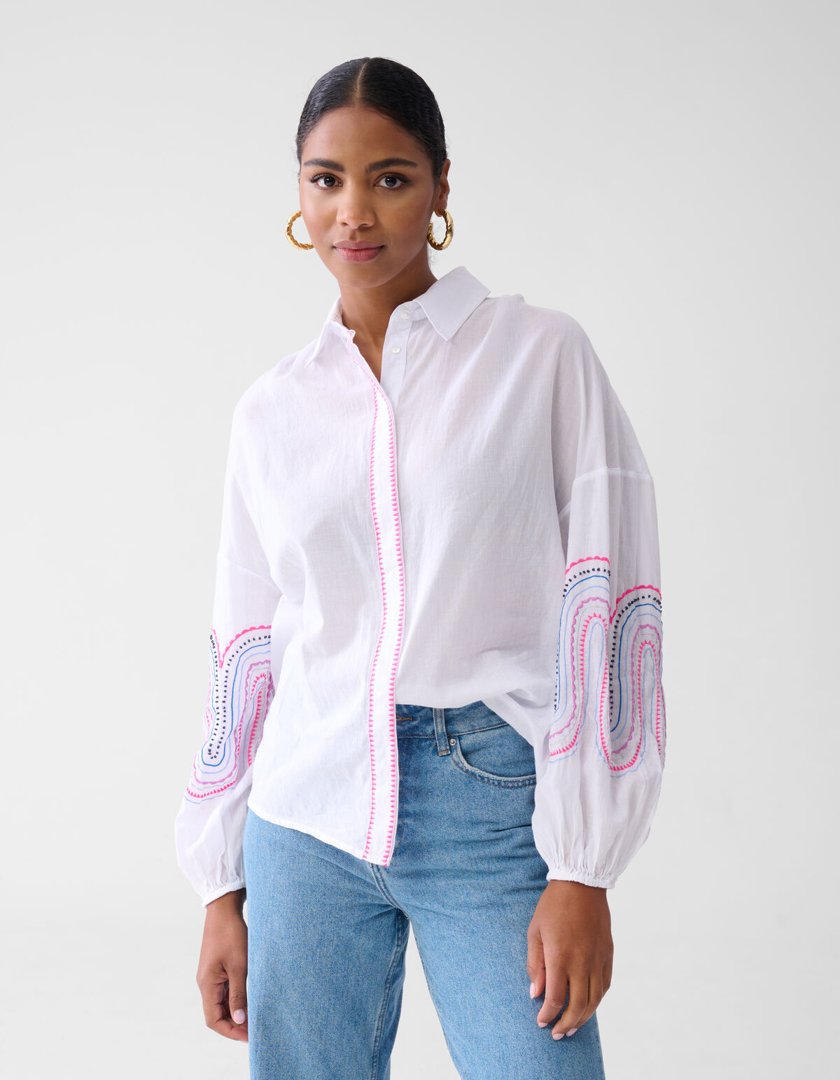 Embroidery Blouse Gebroken Wit SHOEBY WOMEN