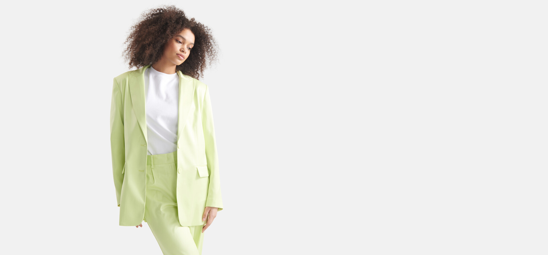 Satijnen Blazer Limoengroen SHOEBY WOMEN