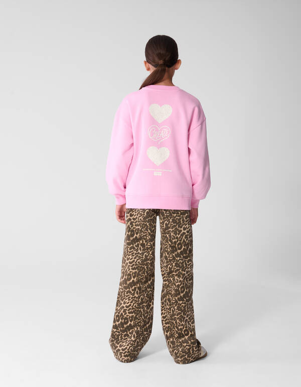 Baseball Artwork Sweater Roze SHOEBY GIRLS