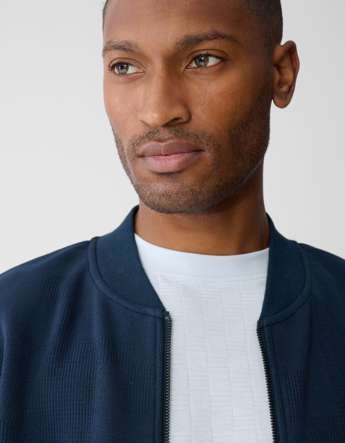 Jacquard Bomber Jack Donkerblauw SHOEBY MEN