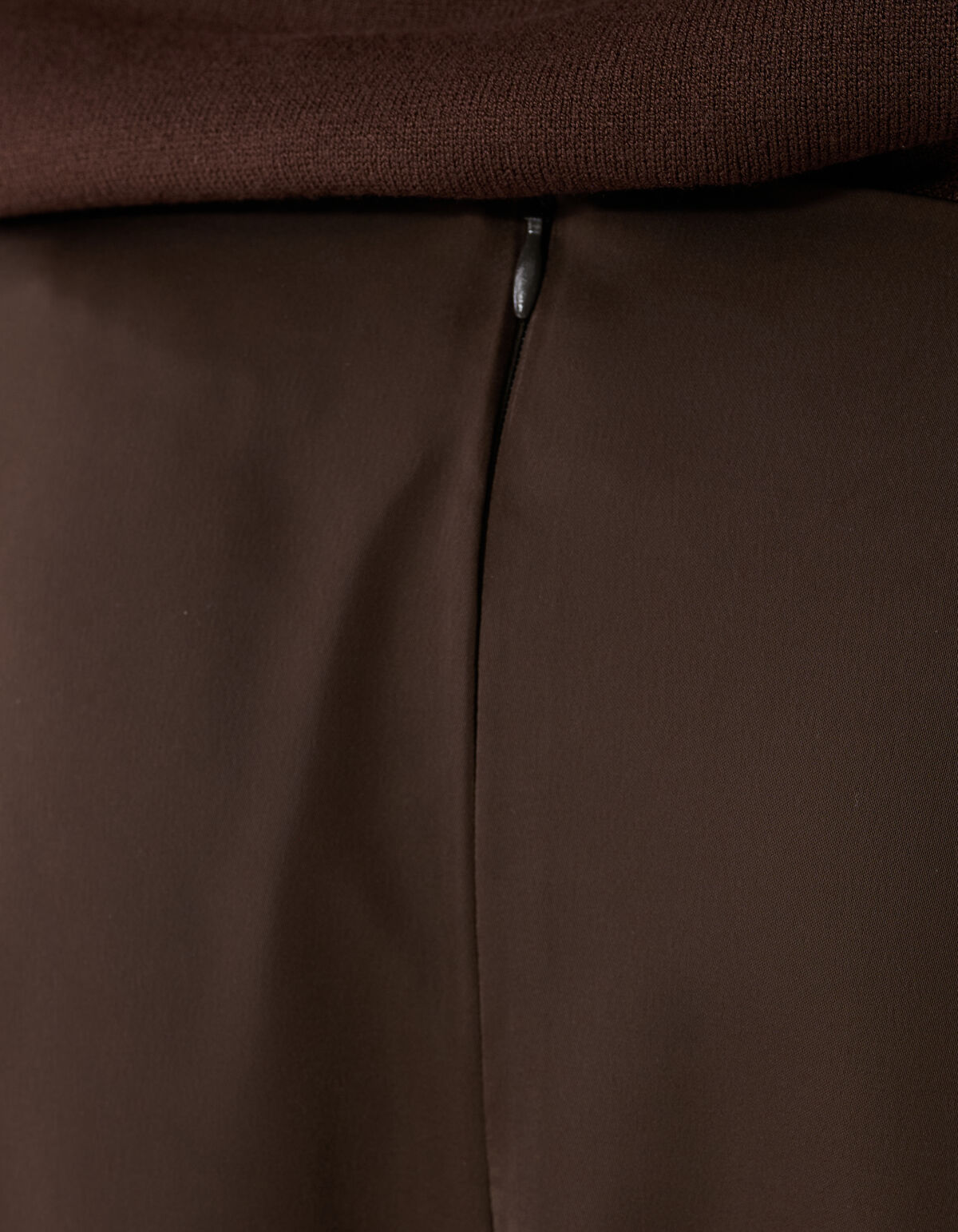 Kanten Satijnen Maxi Rok Bruin SHOEBY WOMEN