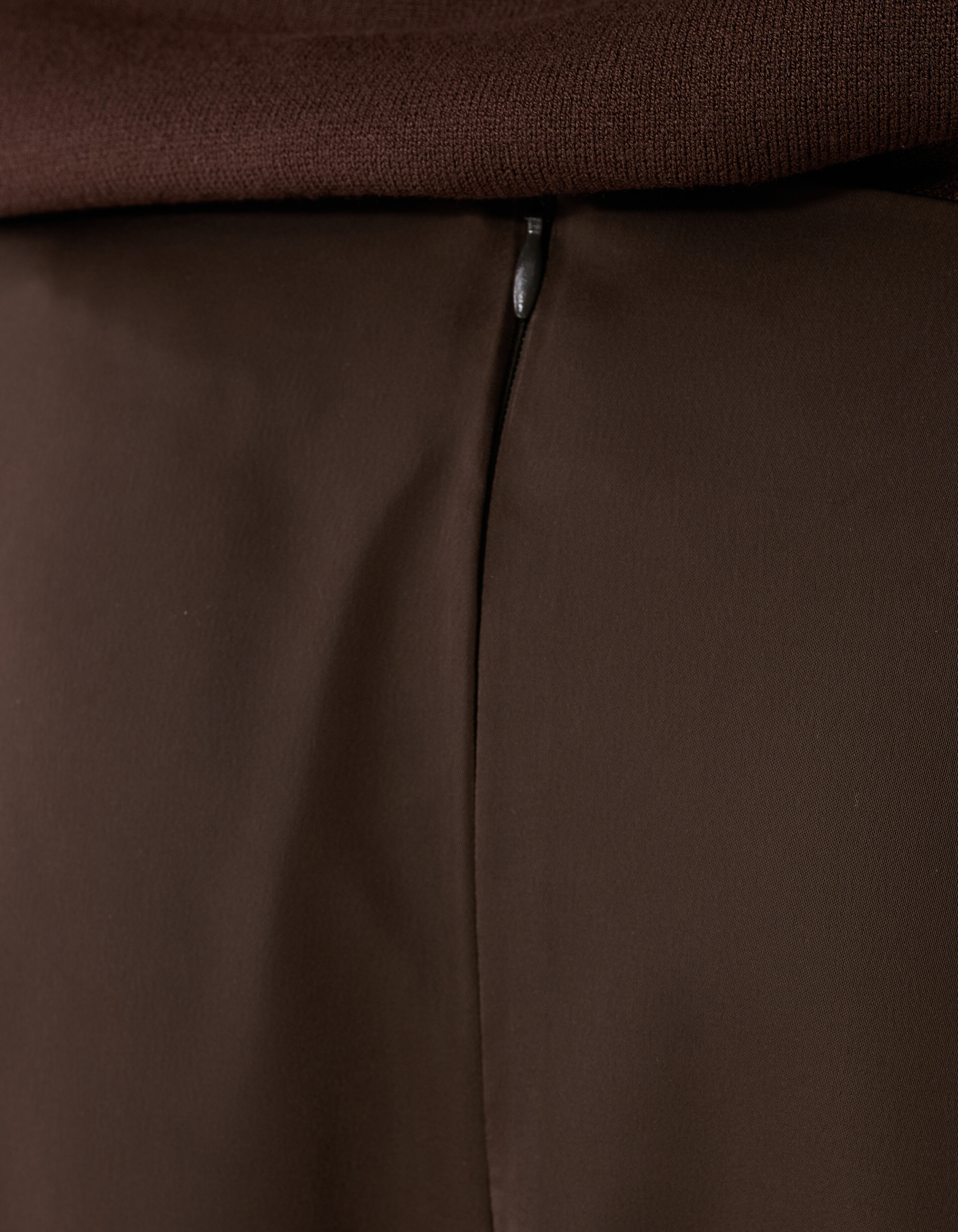 Kanten Satijnen Maxi Rok Bruin SHOEBY WOMEN