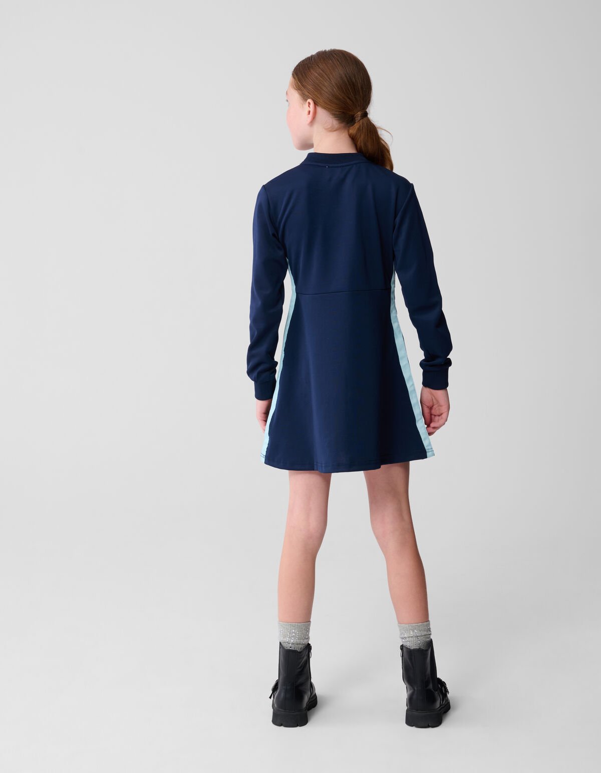 Double Striped Jurk Donkerblauw SHOEBY GIRLS