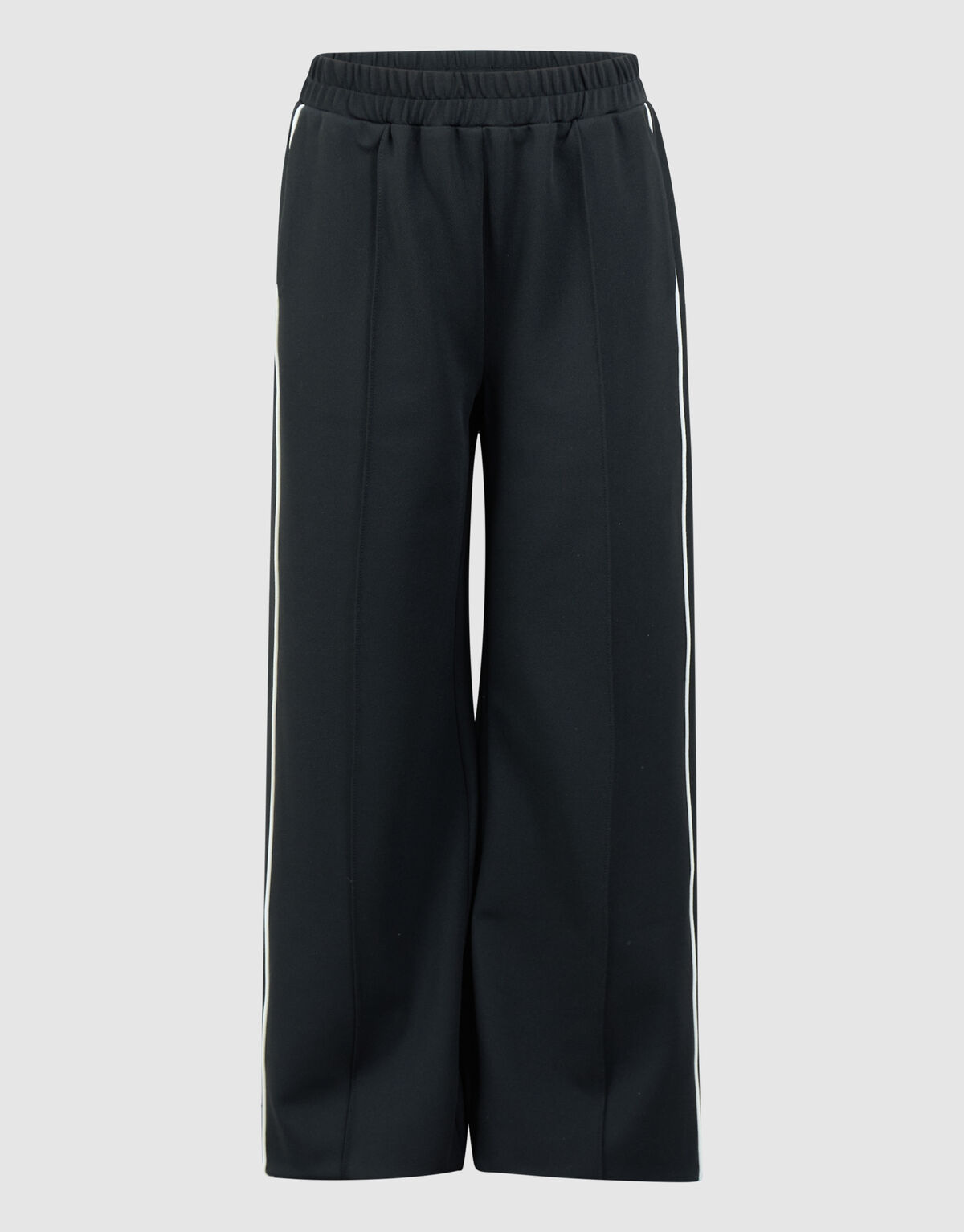 Piping Wide Leg Fit Broek Zwart SHOEBY GIRLS