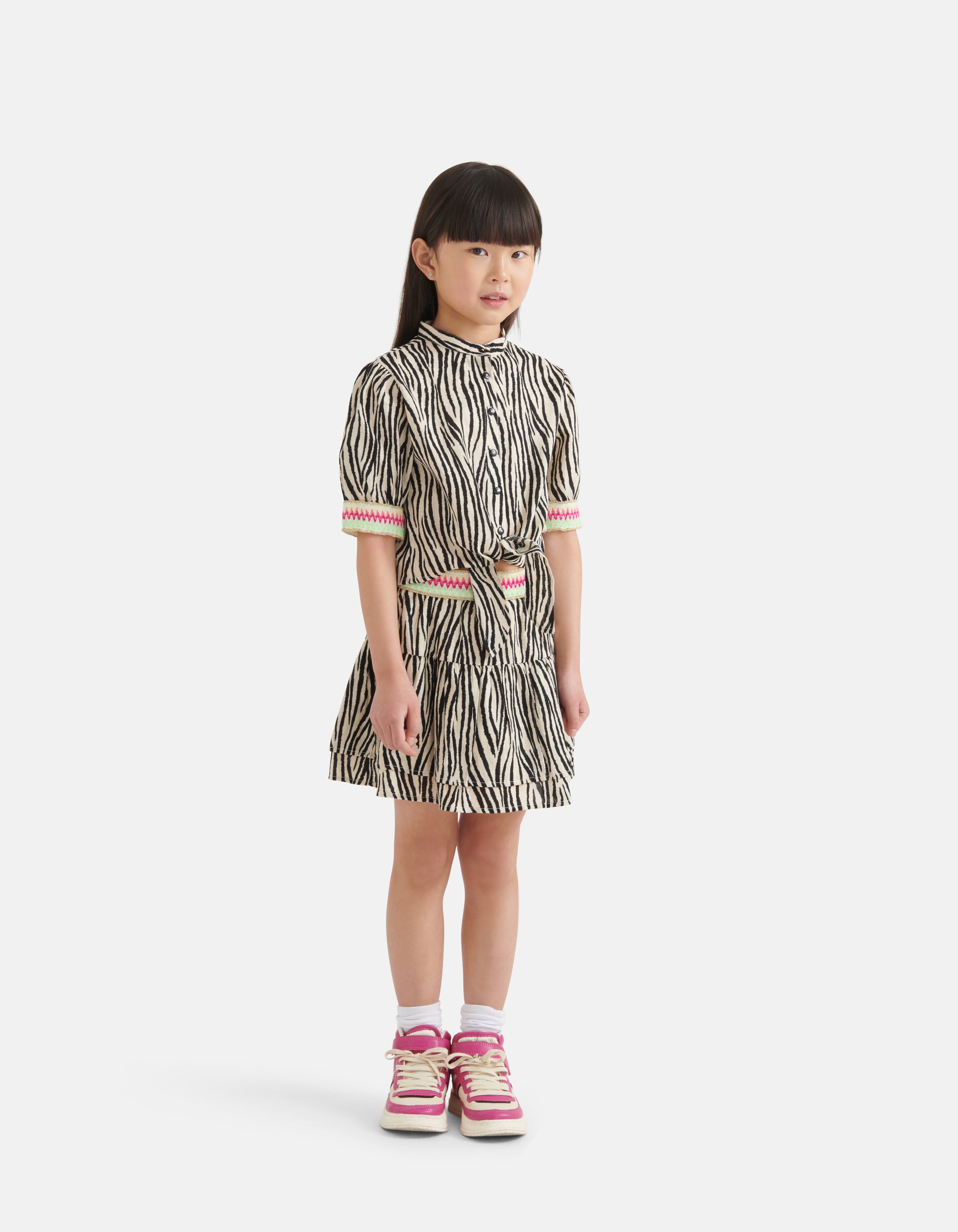 Zebra Rok Zwart/Gebroken Wit SHOEBY GIRLS