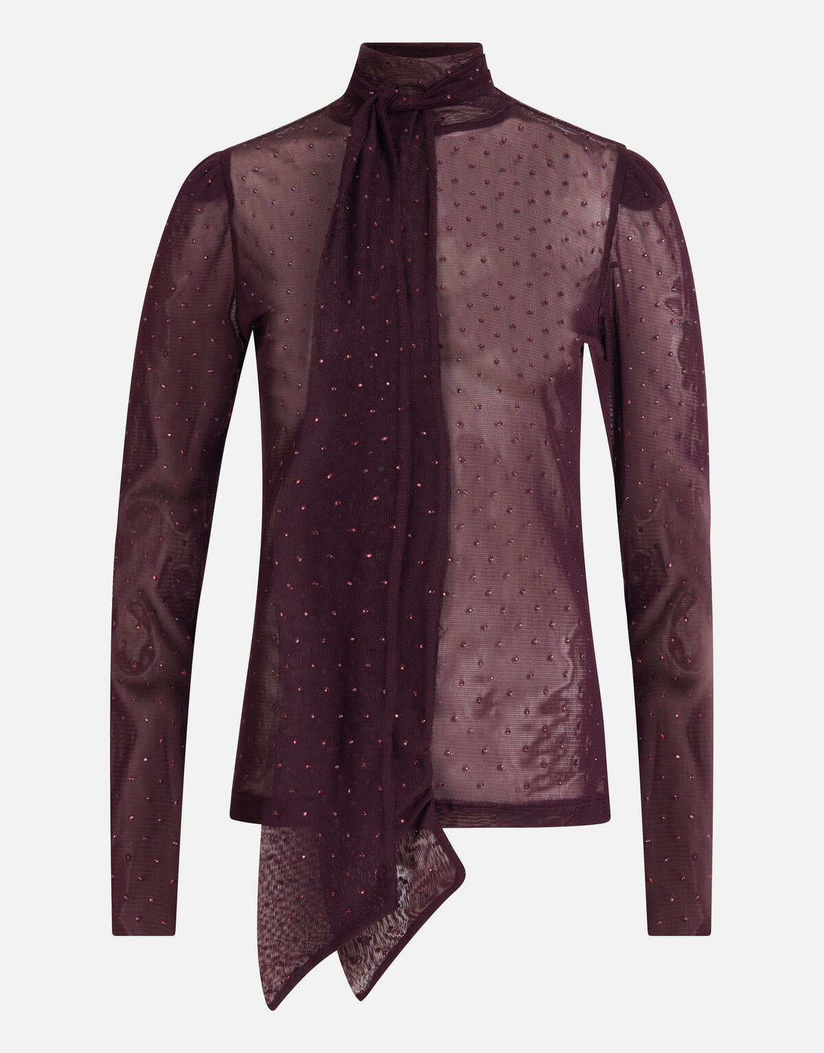 Strass Mesh Top Bordeaux SHOEBY WOMEN