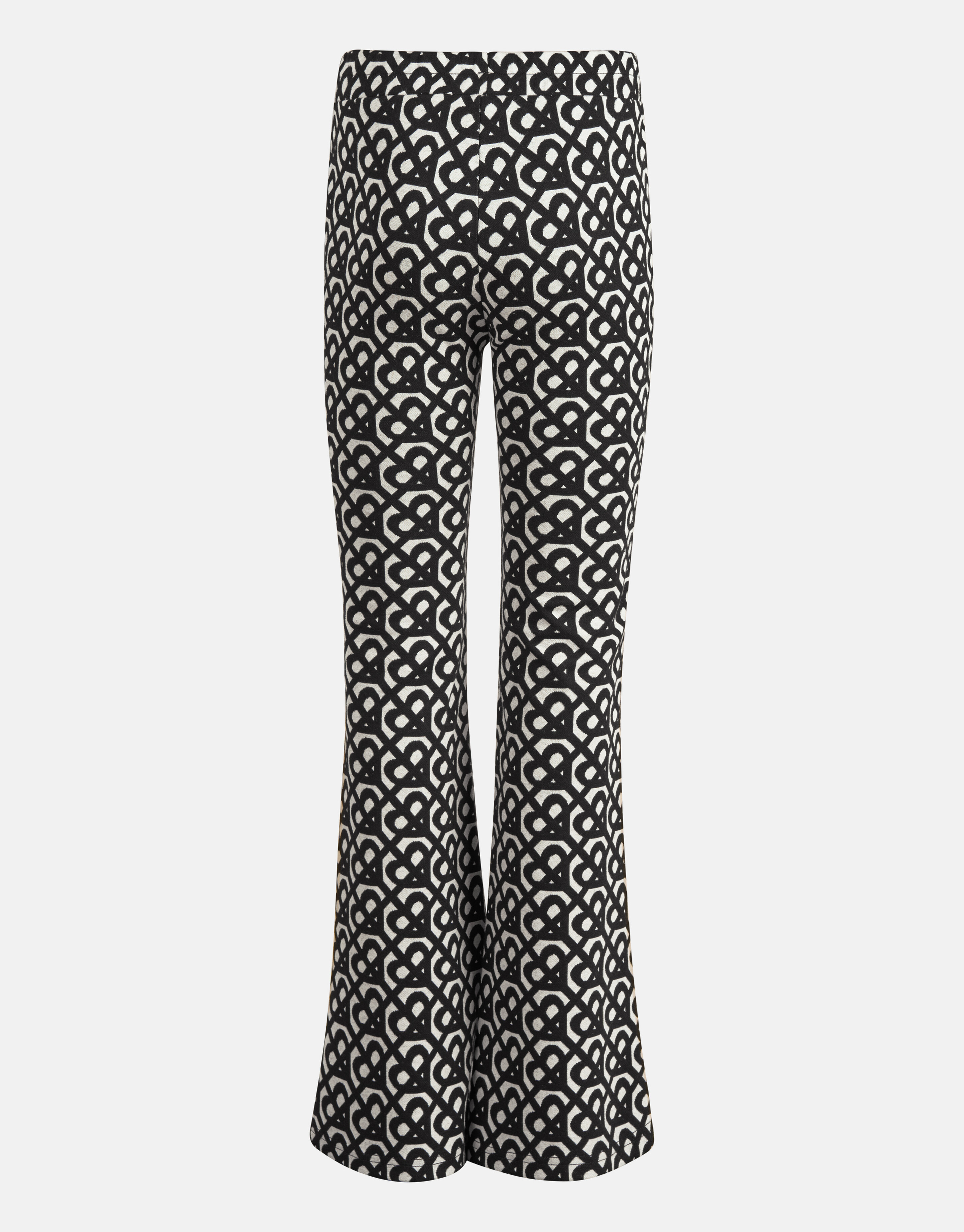 Monogram Flared Broek Zwart SHOEBY GIRLS