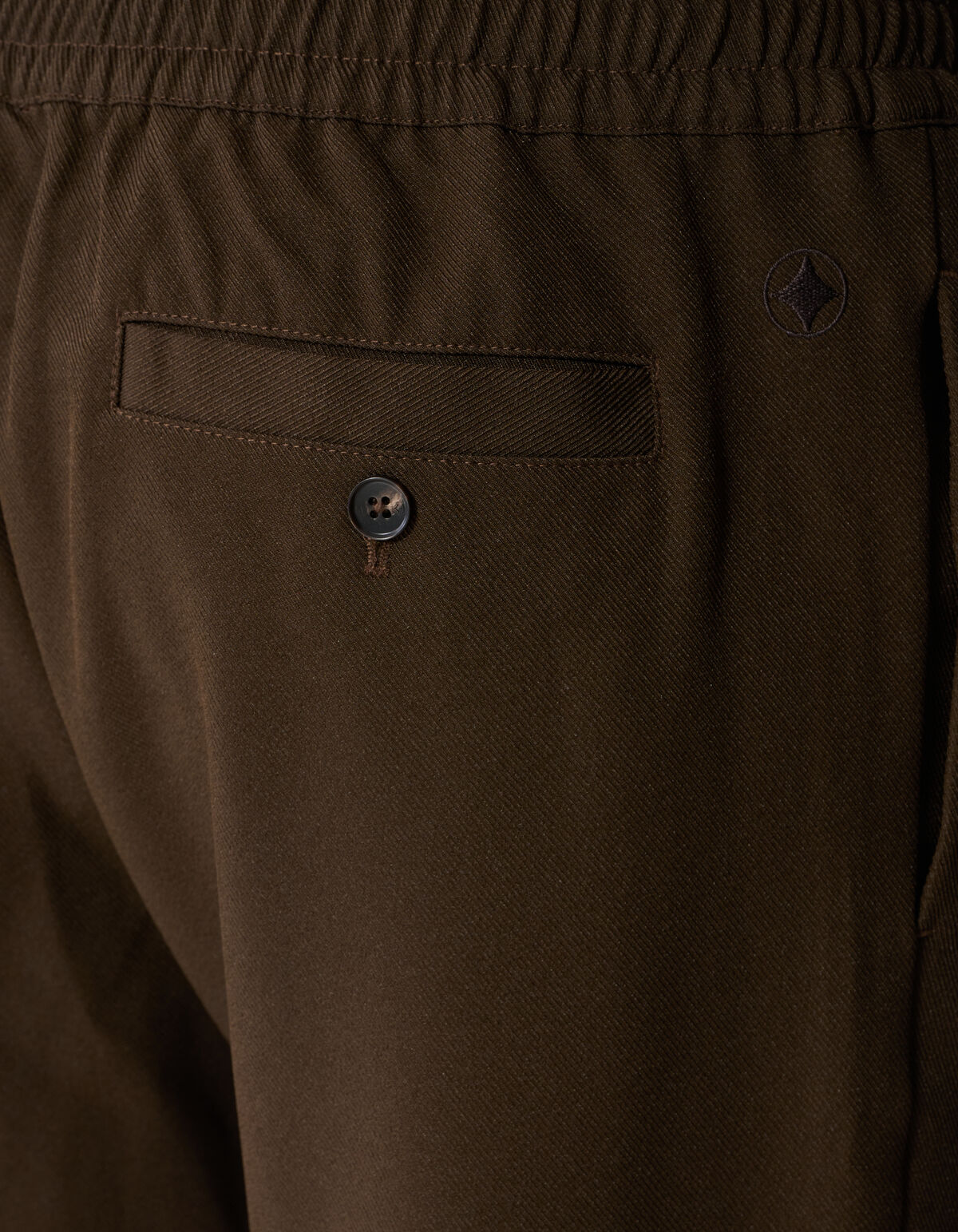 Twill Pintuck Broek Donkerbruin SHOEBY MEN