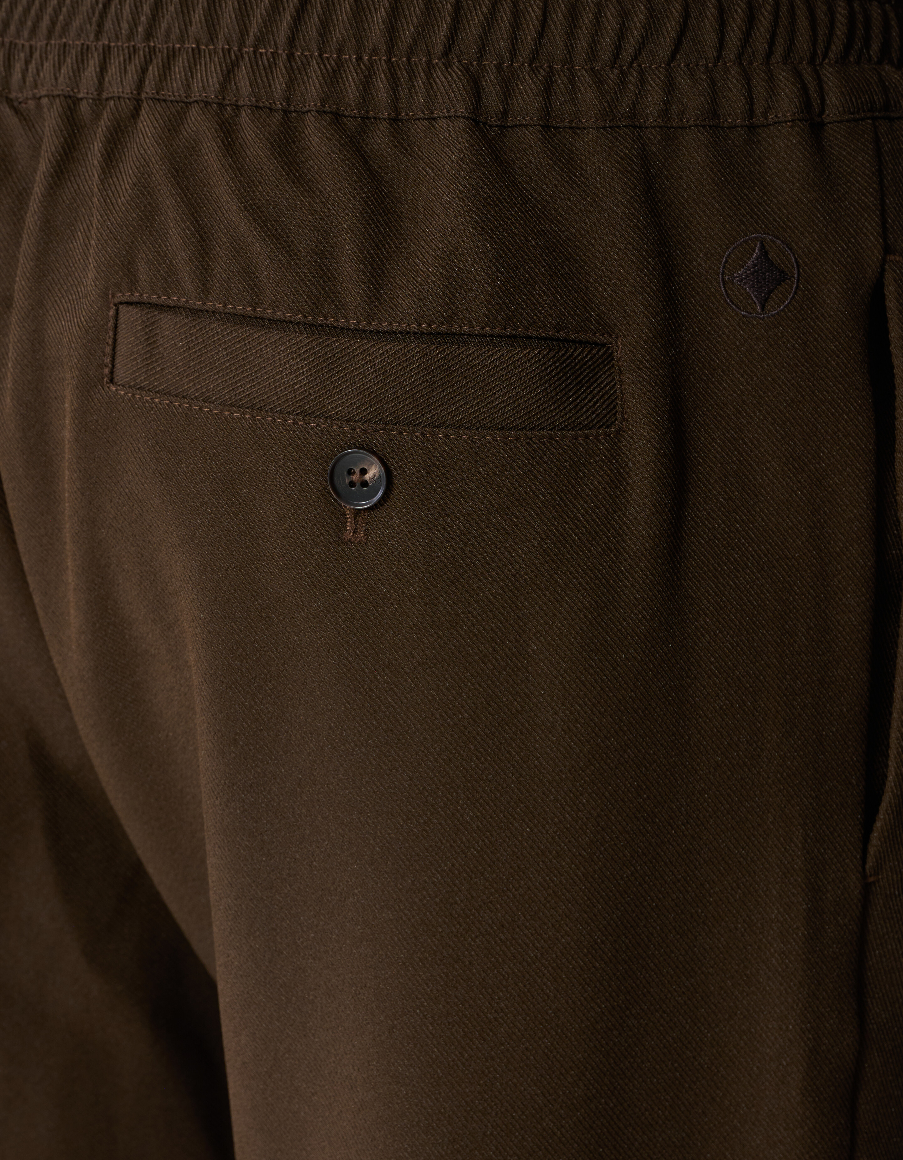 Twill Pintuck Broek Donkerbruin SHOEBY MEN