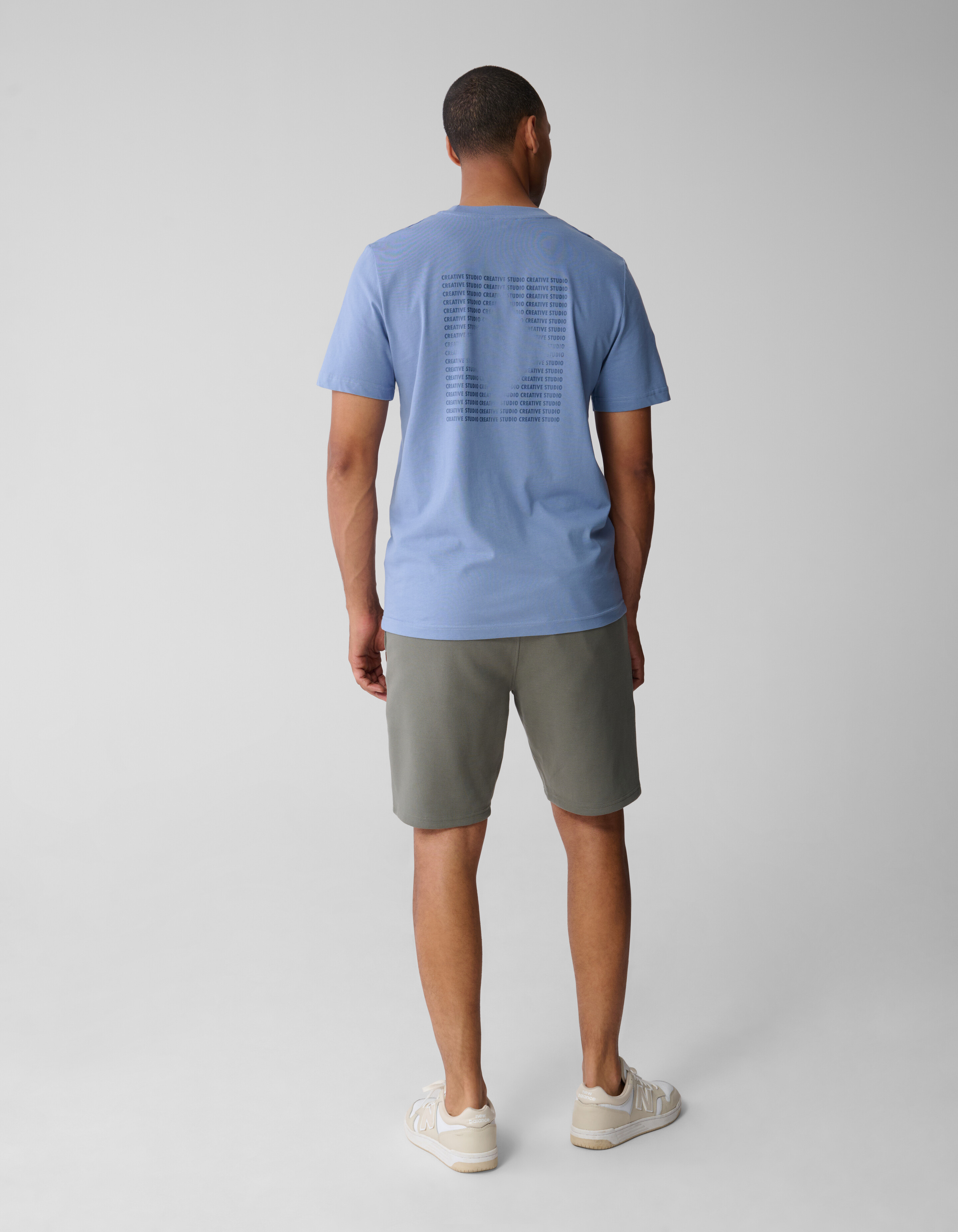Tekst Artwork T-shirt Lichtblauw SHOEBY MEN