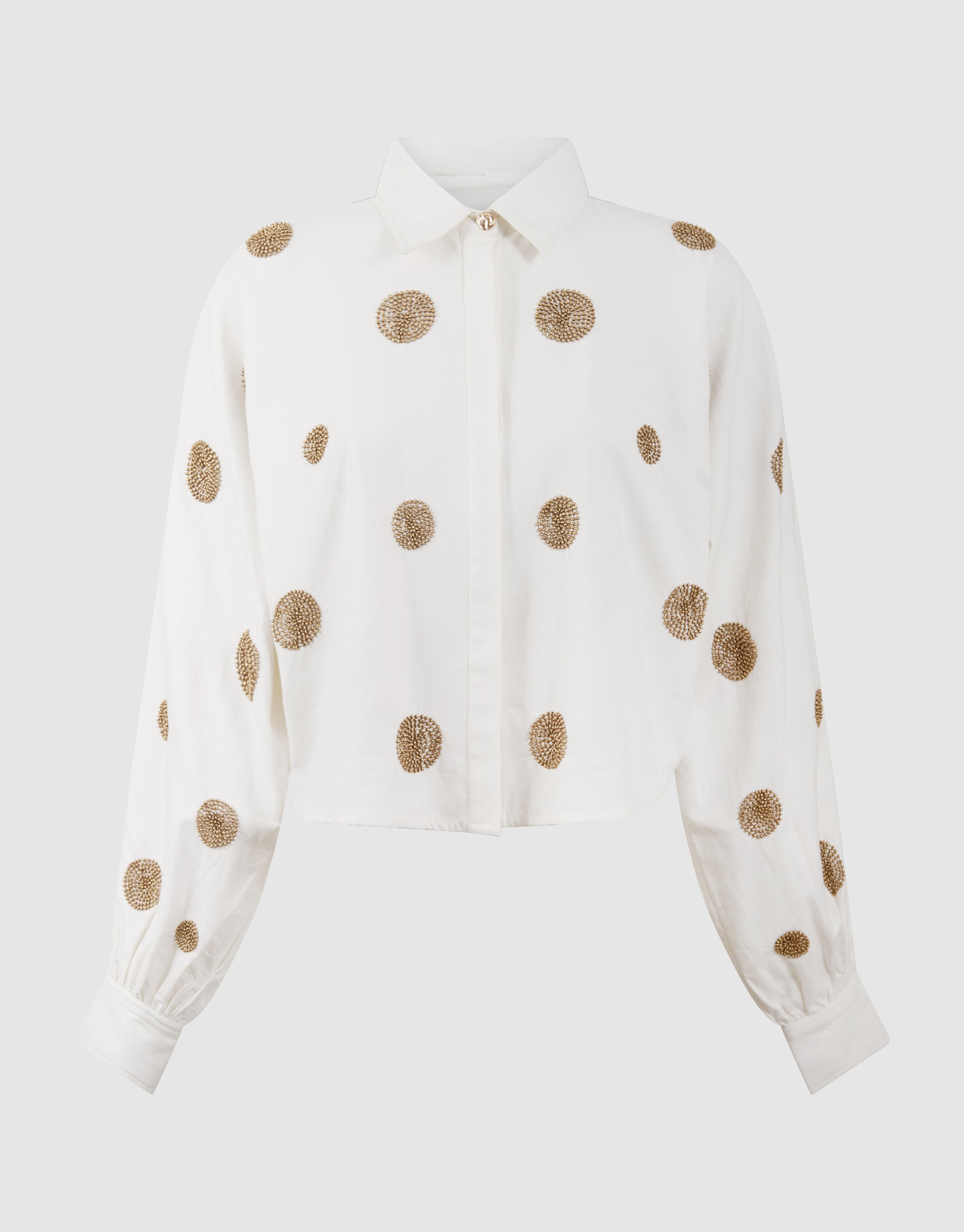 Beaded Stippen Blouse Wit By Mieke SHOEBY WOMEN