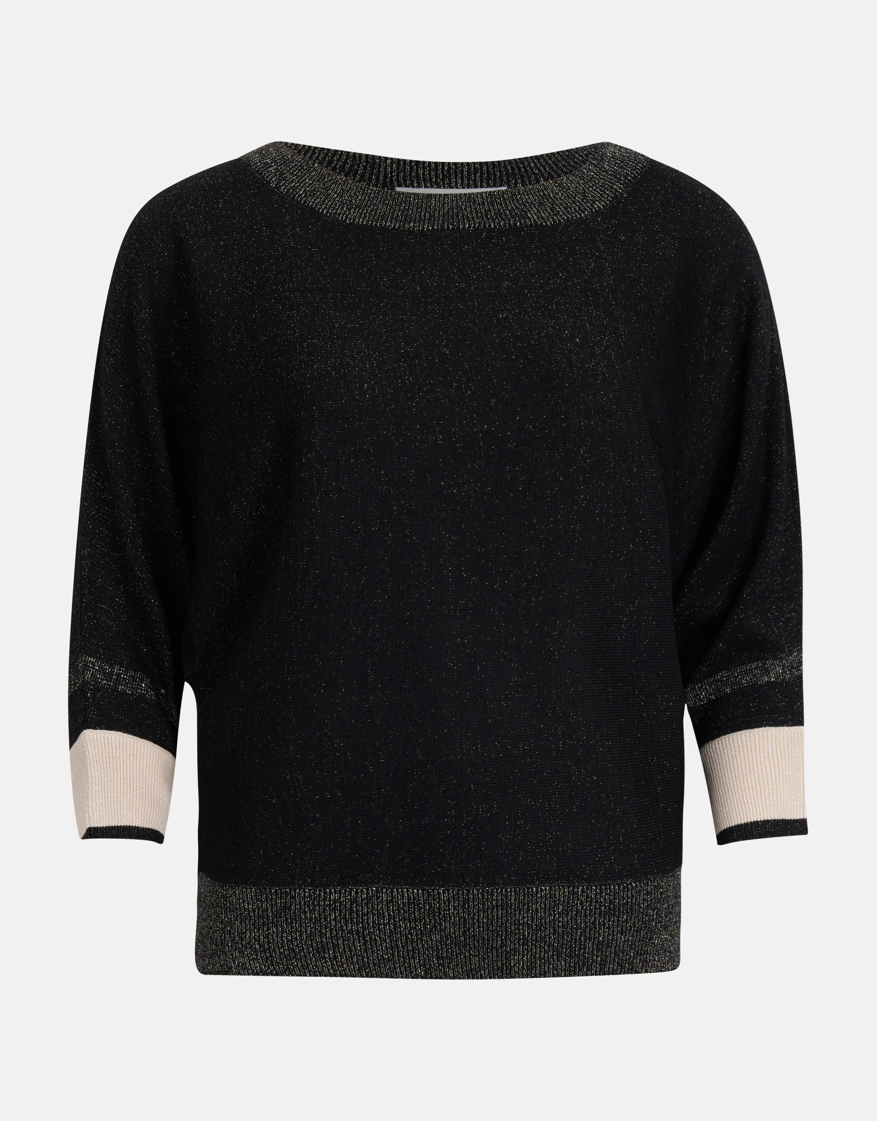 Colorblock Vleermuismouwen Trui Zwart By Mieke SHOEBY WOMEN
