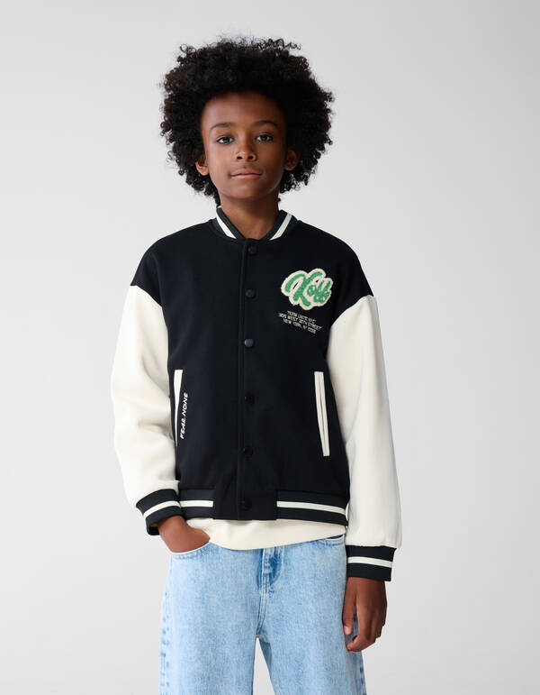 Kick Off Artwork Bomber Zwart/Wit SHOEBY BOYS