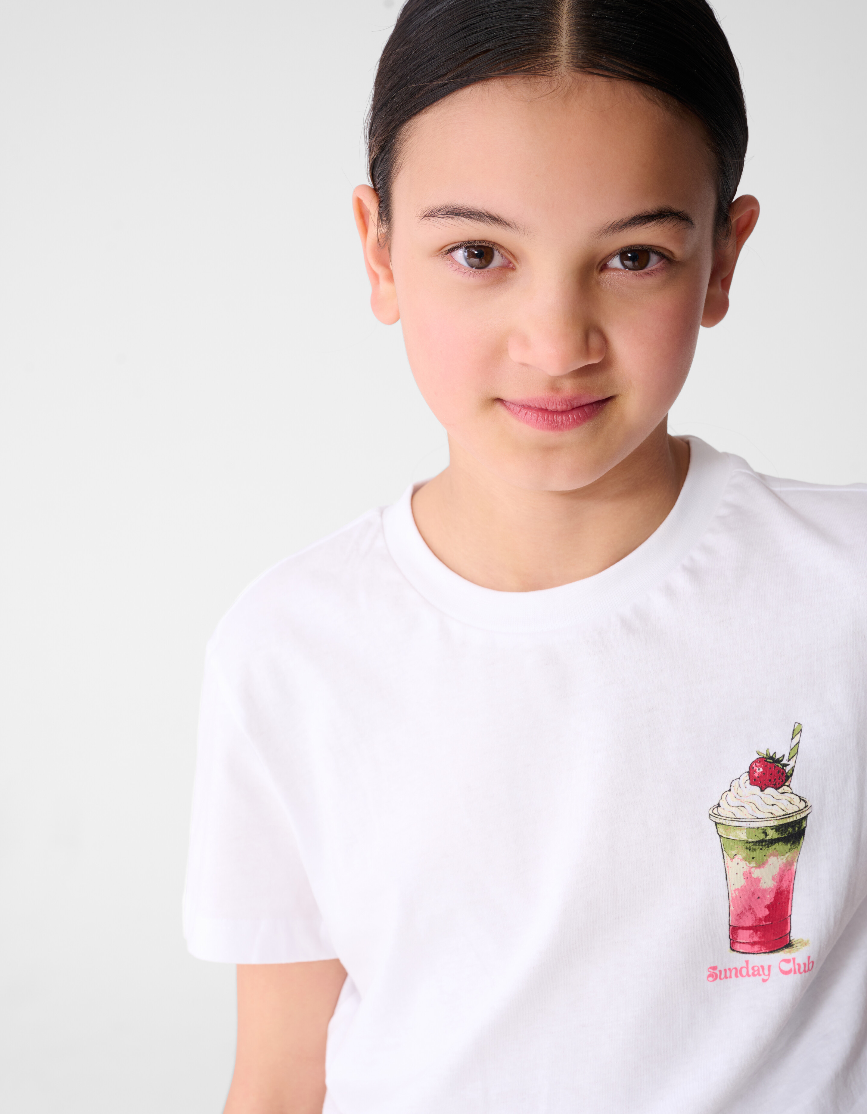 Matcha Artwork T-shirt Wit SHOEBY GIRLS