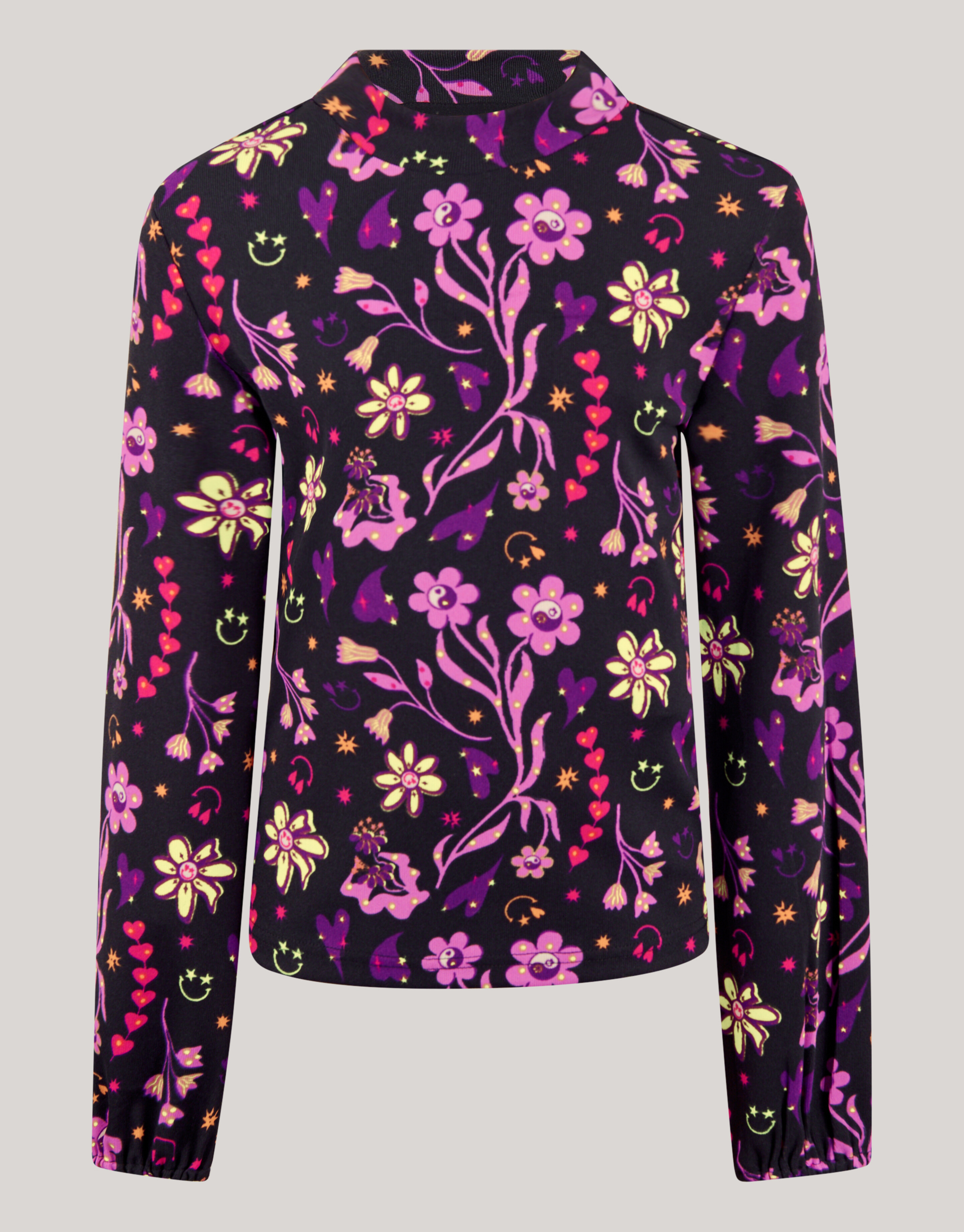 Doodle Print Top Zwart SHOEBY GIRLS