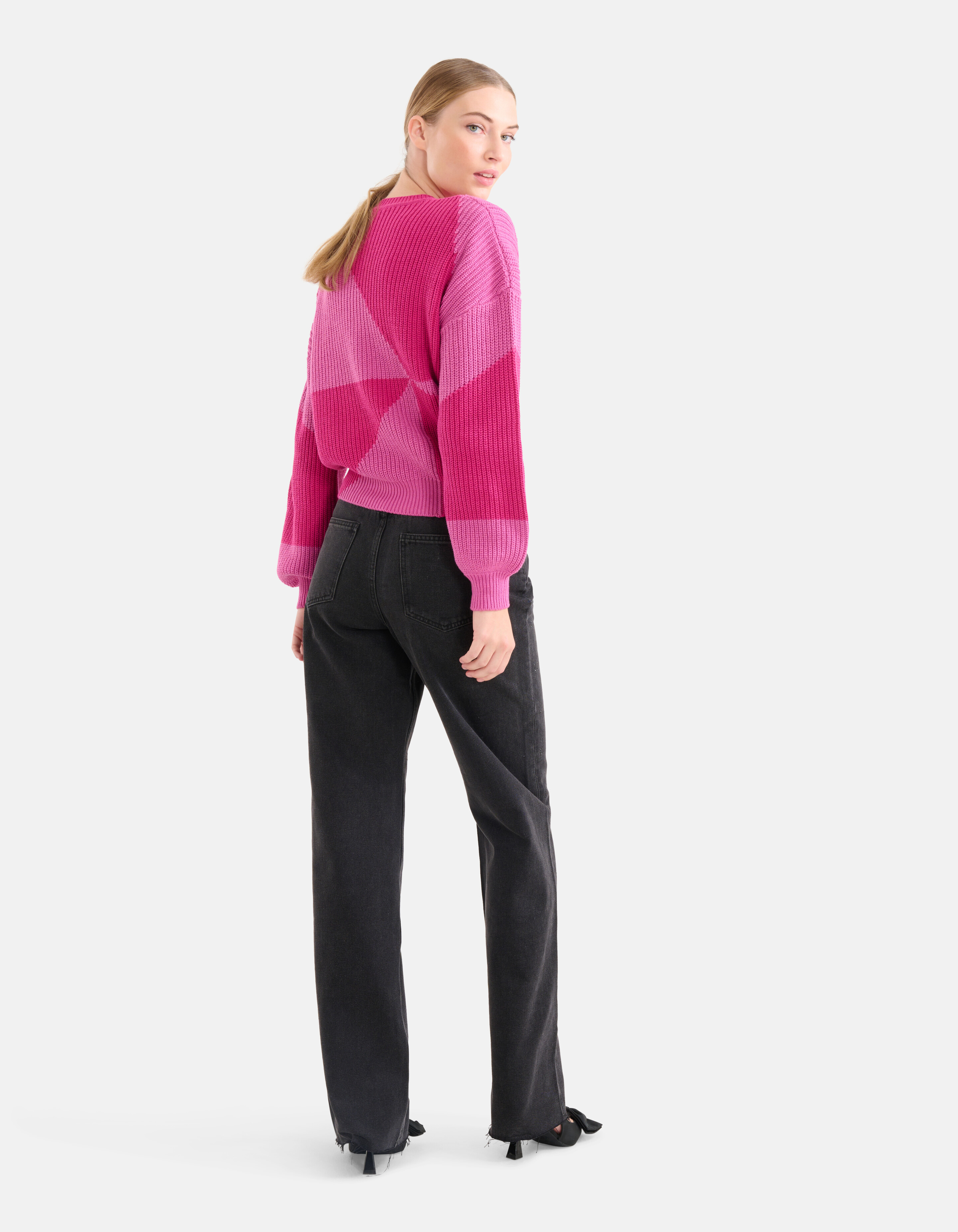 Colorblock Trui Roze SHOEBY WOMEN
