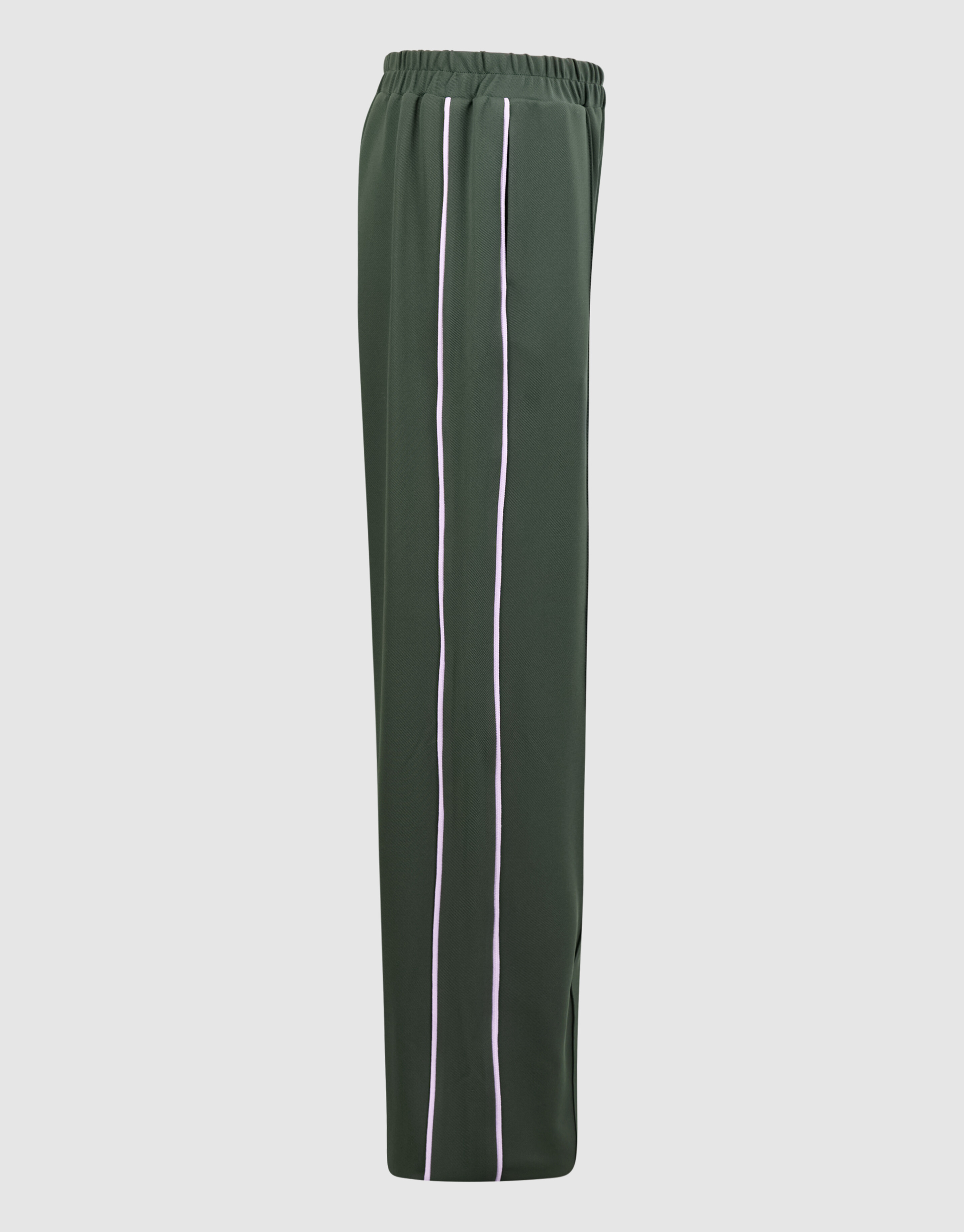 Piping Wide Leg Fit Broek Donkergroen SHOEBY GIRLS