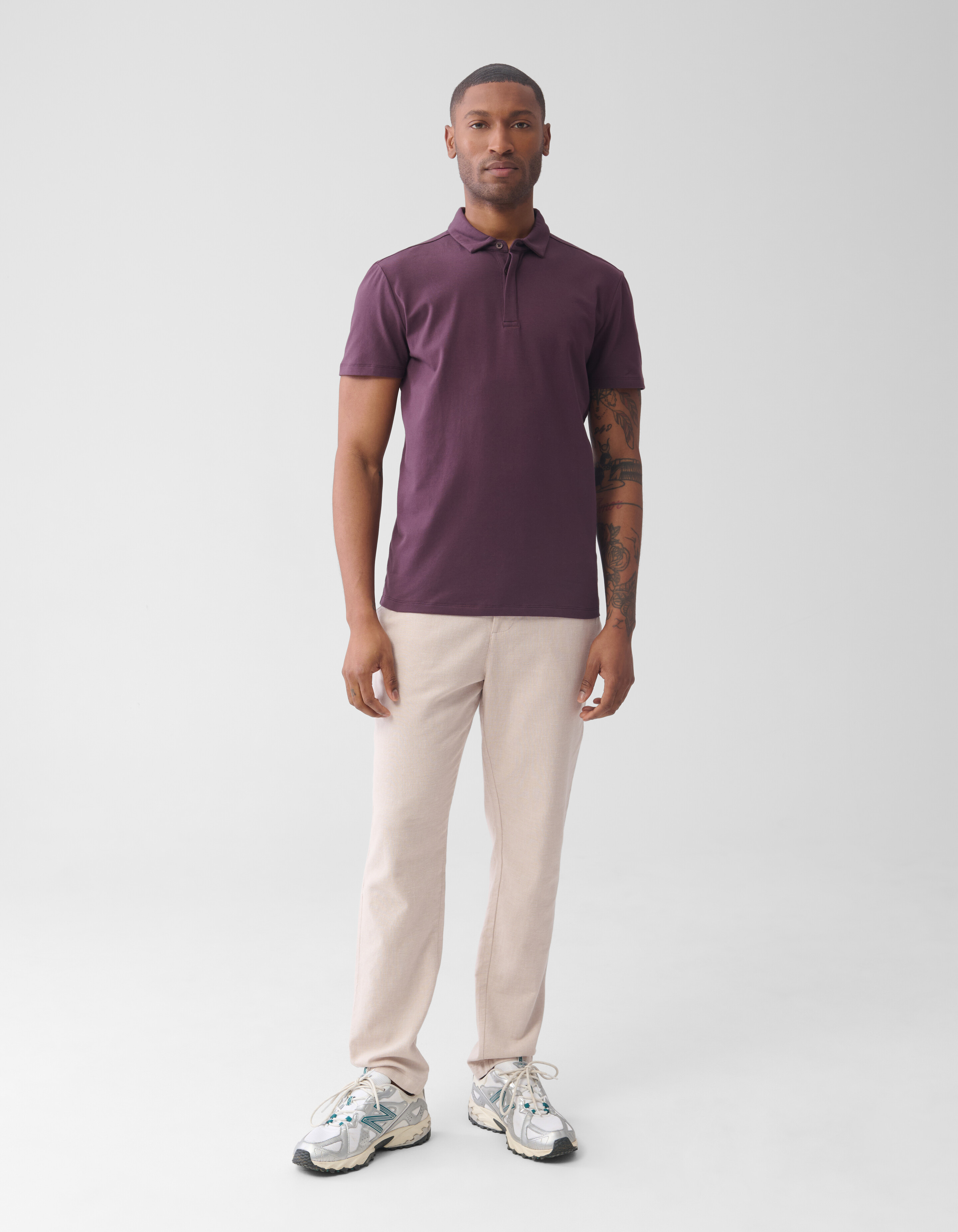 Jersey Polo Donkerpaars SHOEBY MEN