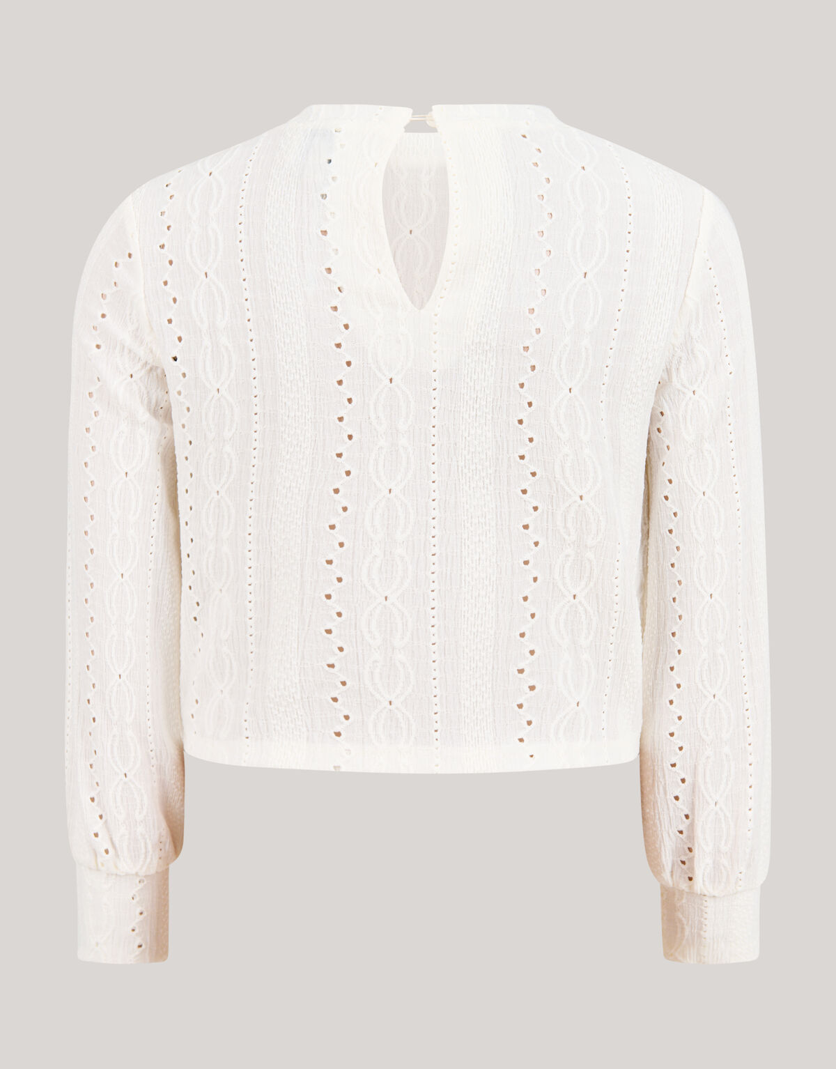 Ajour Top Gebroken Wit SHOEBY GIRLS