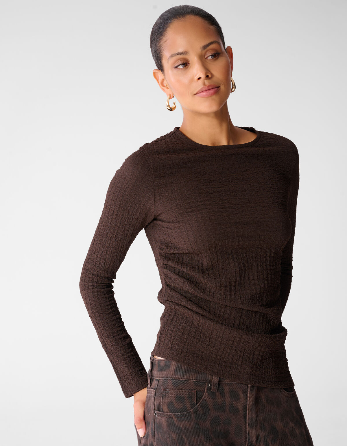 Asymmetrische Top Donkerbruin SHOEBY WOMEN