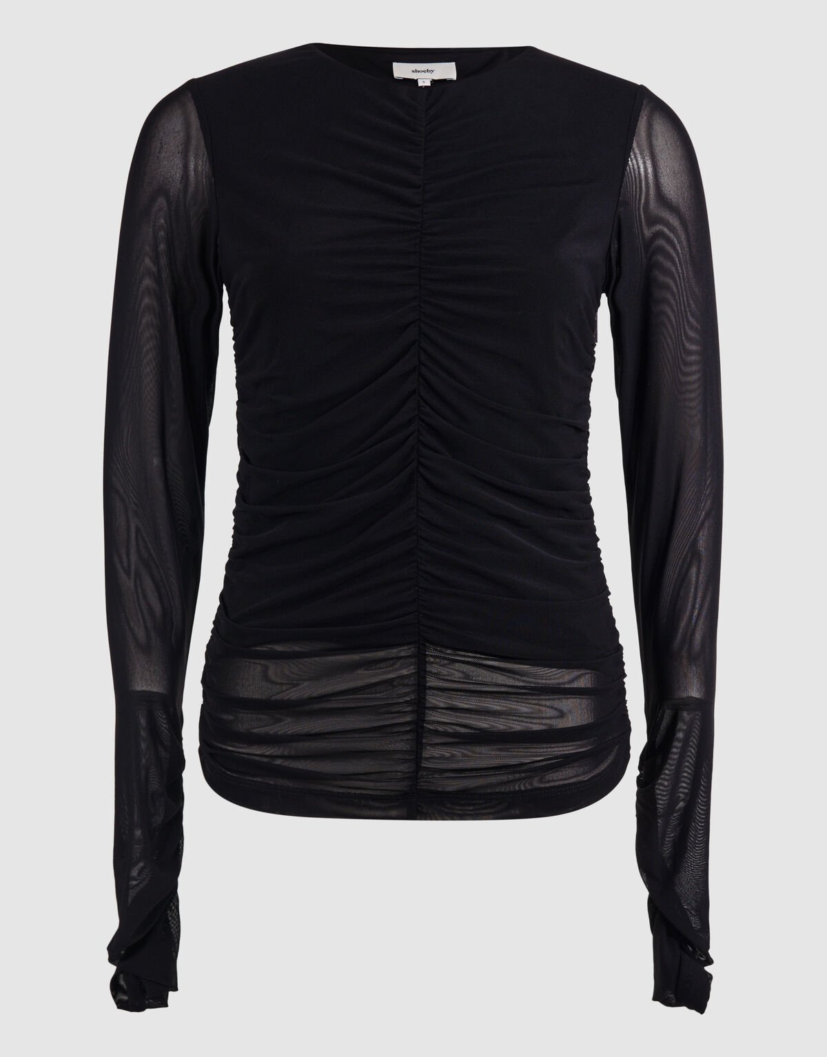 Sheering Mesh Top Zwart SHOEBY WOMEN