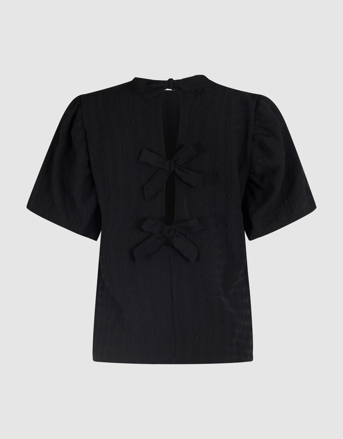 Crinkle Strik Top Zwart SHOEBY WOMEN