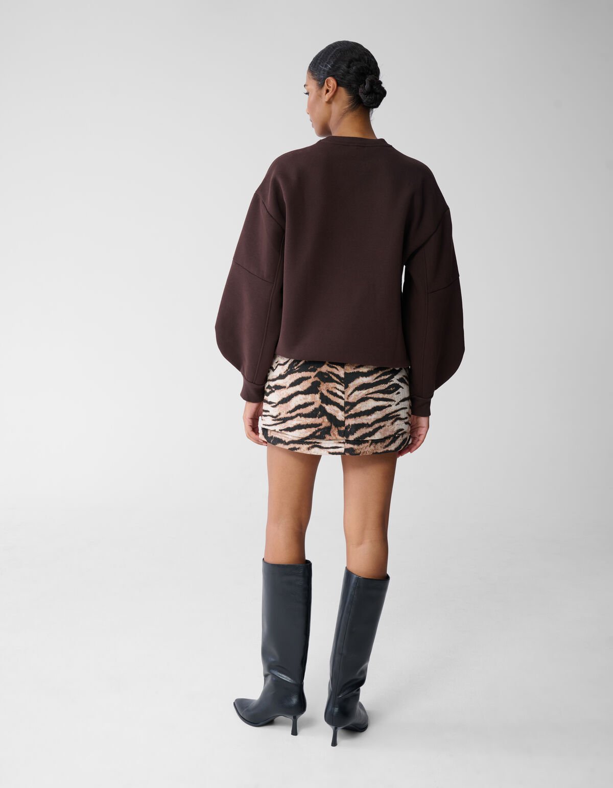 Big Sleeve Sweater Donkerbruin SHOEBY WOMEN