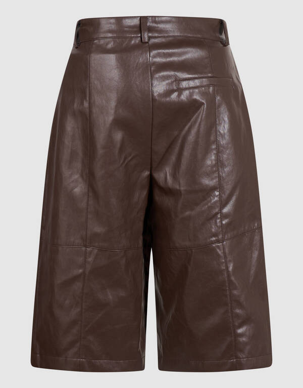Vegan Leren Bermuda Donkerbruin By Mieke SHOEBY WOMEN
